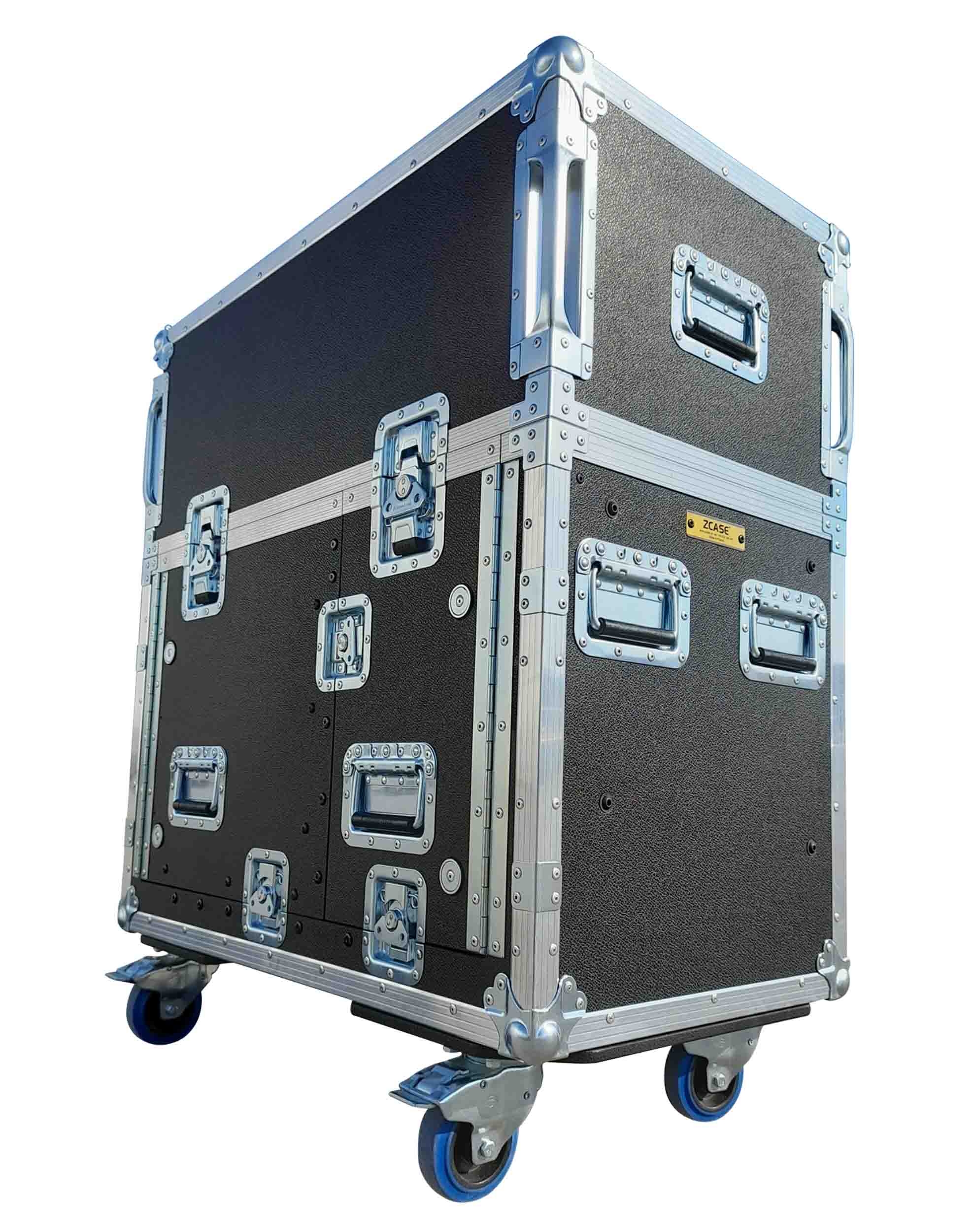 Prox XZF-YDM7EX2UDLMA, Flip-Ready Console Case for Yamaha DM7-EX with Hydraulic Easy Lifting Detachable Deck Laptop Monitor Arm and Auto Casters by ProX Cases