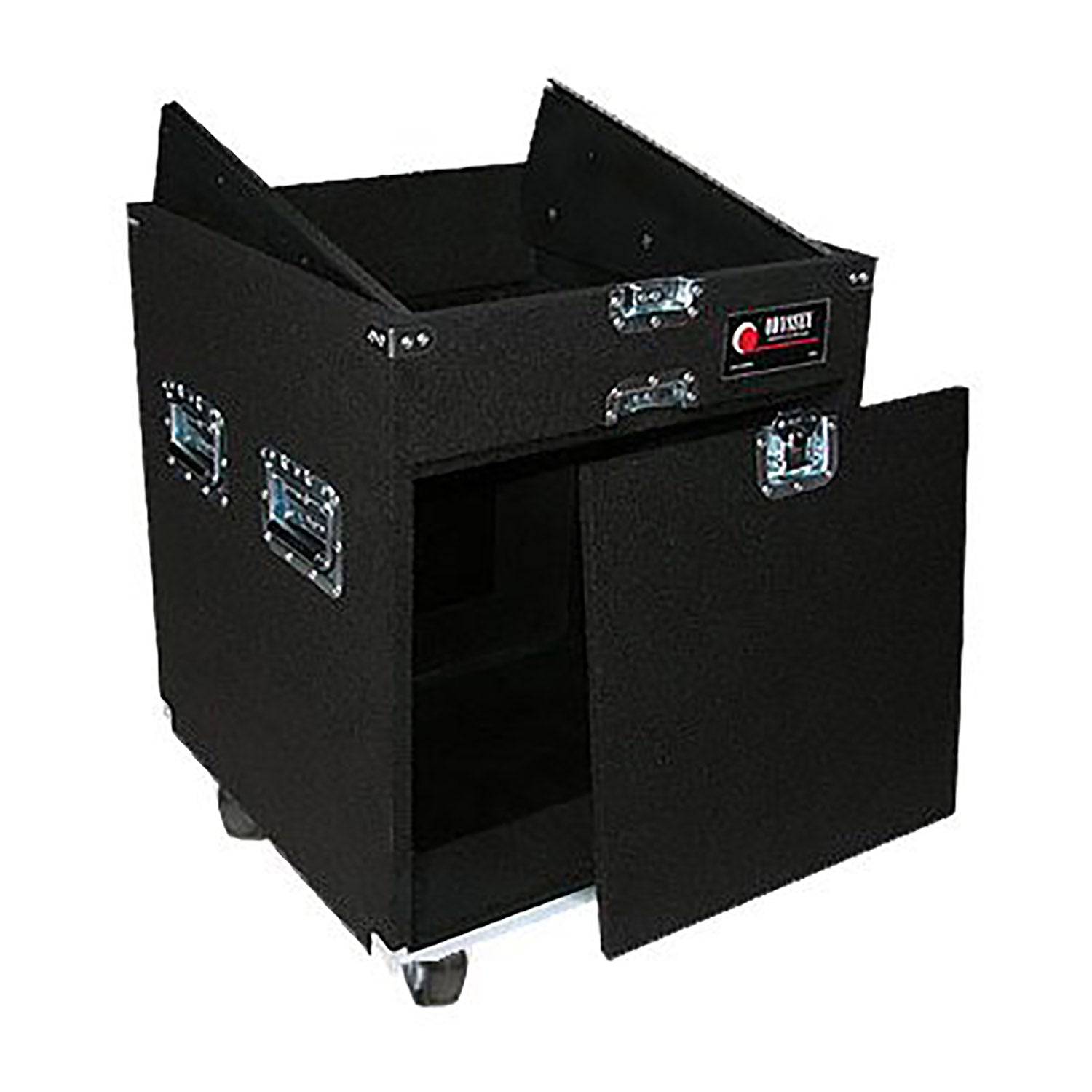 Odyssey CXP1110W, 11U Top 10U Bottom CXP Carpet Combo Rack with Wheels - Hollywood DJ