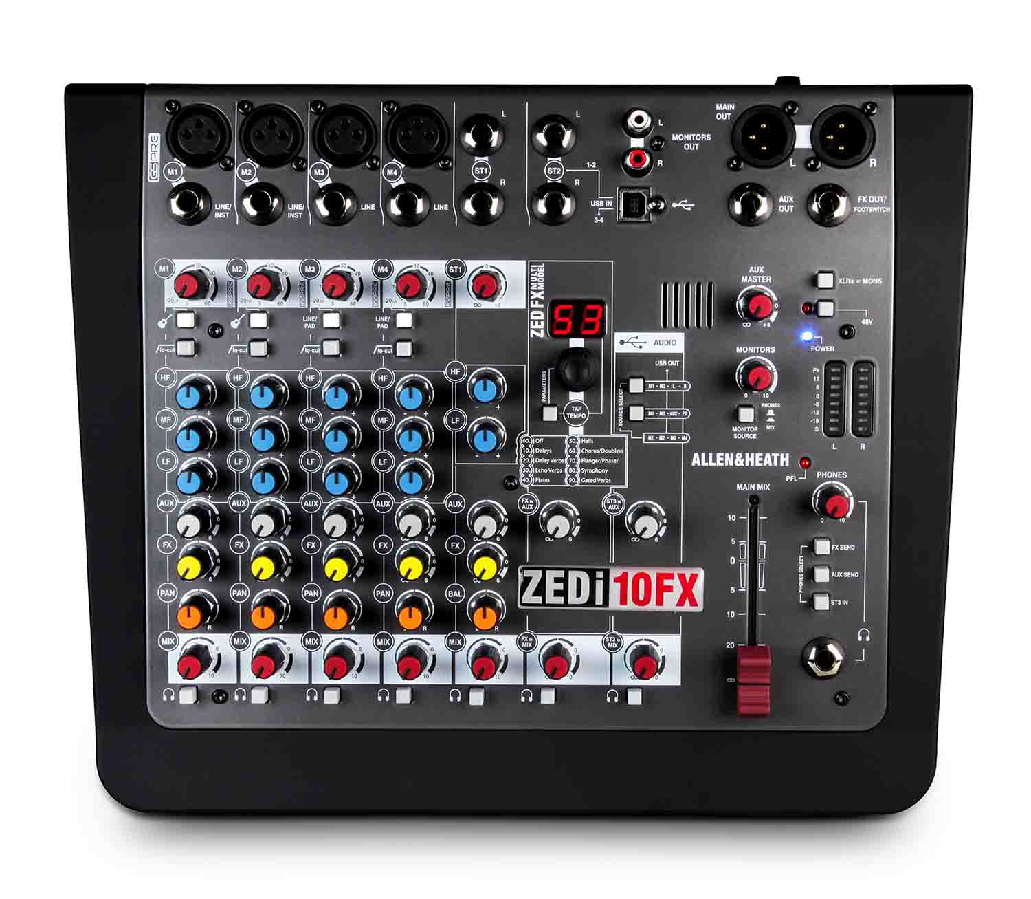 Allen & Heath ZEDi-10FX Hybrid Compact Mixer and 4×4 USB Interface with FX - Hollywood DJ