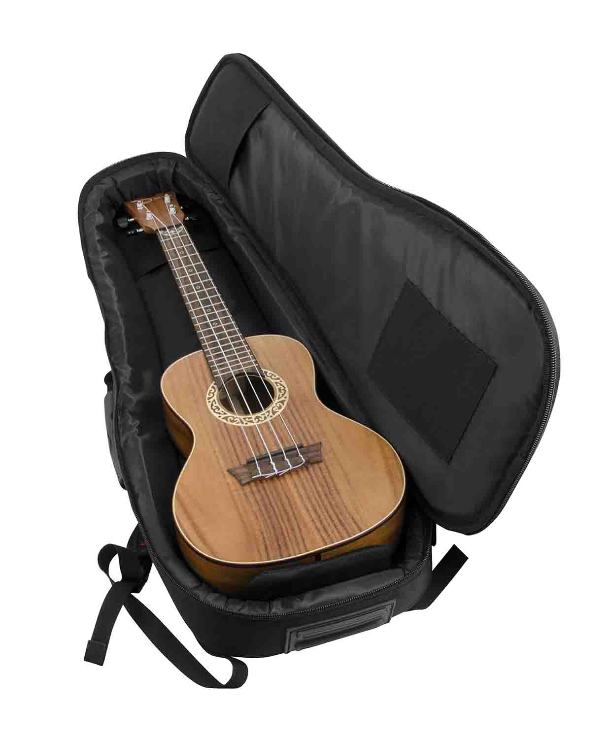Gator Cases GB-4G-UKE CON 4G Style DJ Gig Bag for Concert Style Ukulele with Adjustable Backpack Straps - Hollywood DJ