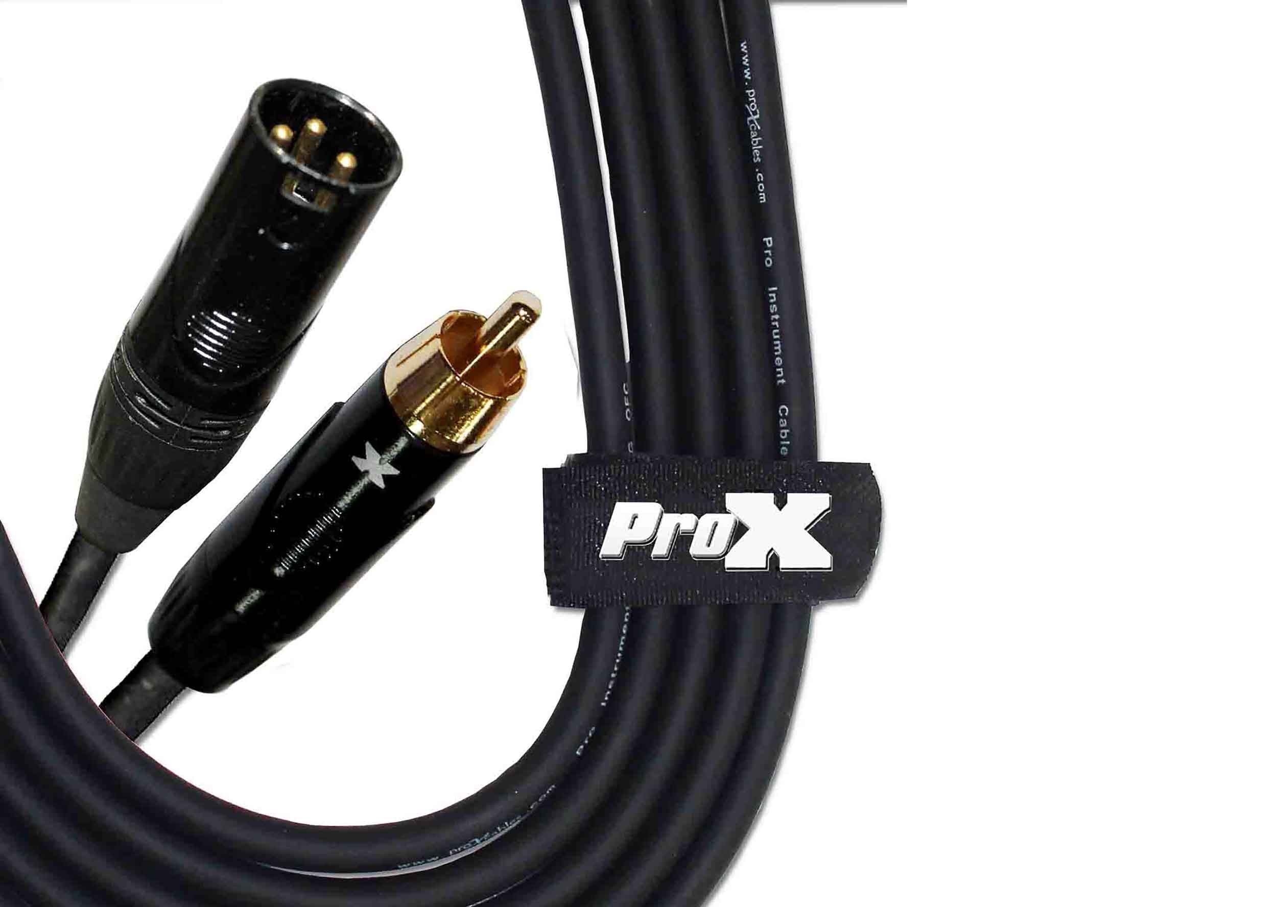 Prox XC-RXM25 Unbalanced RCA to XLR3-M High Performance Audio Cable - 25 Feet by ProX Cases