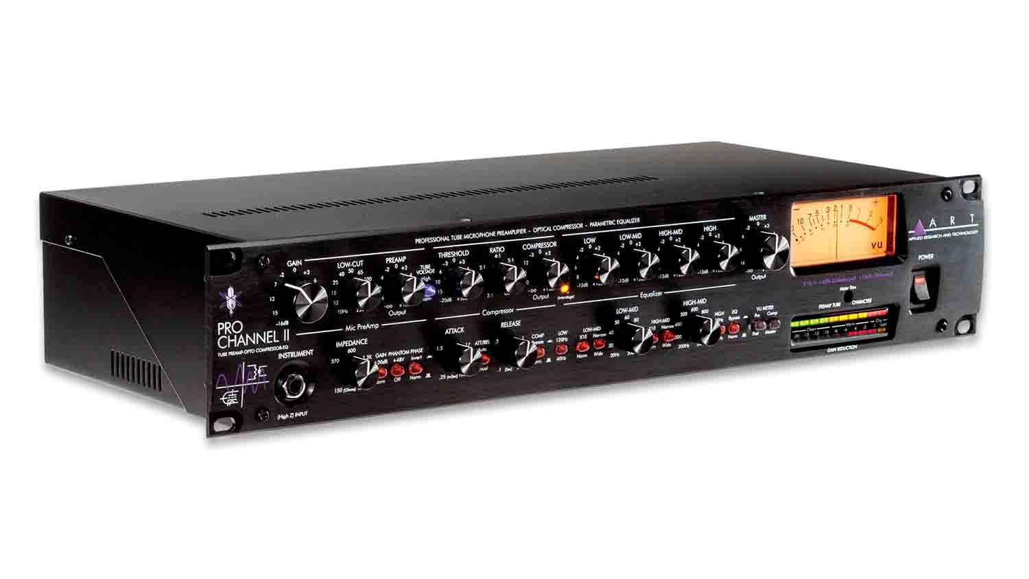 Art ProChannel II Tube Mic Preamplifier, Optical Compressor and Parametric EQ – 2U - Hollywood DJ