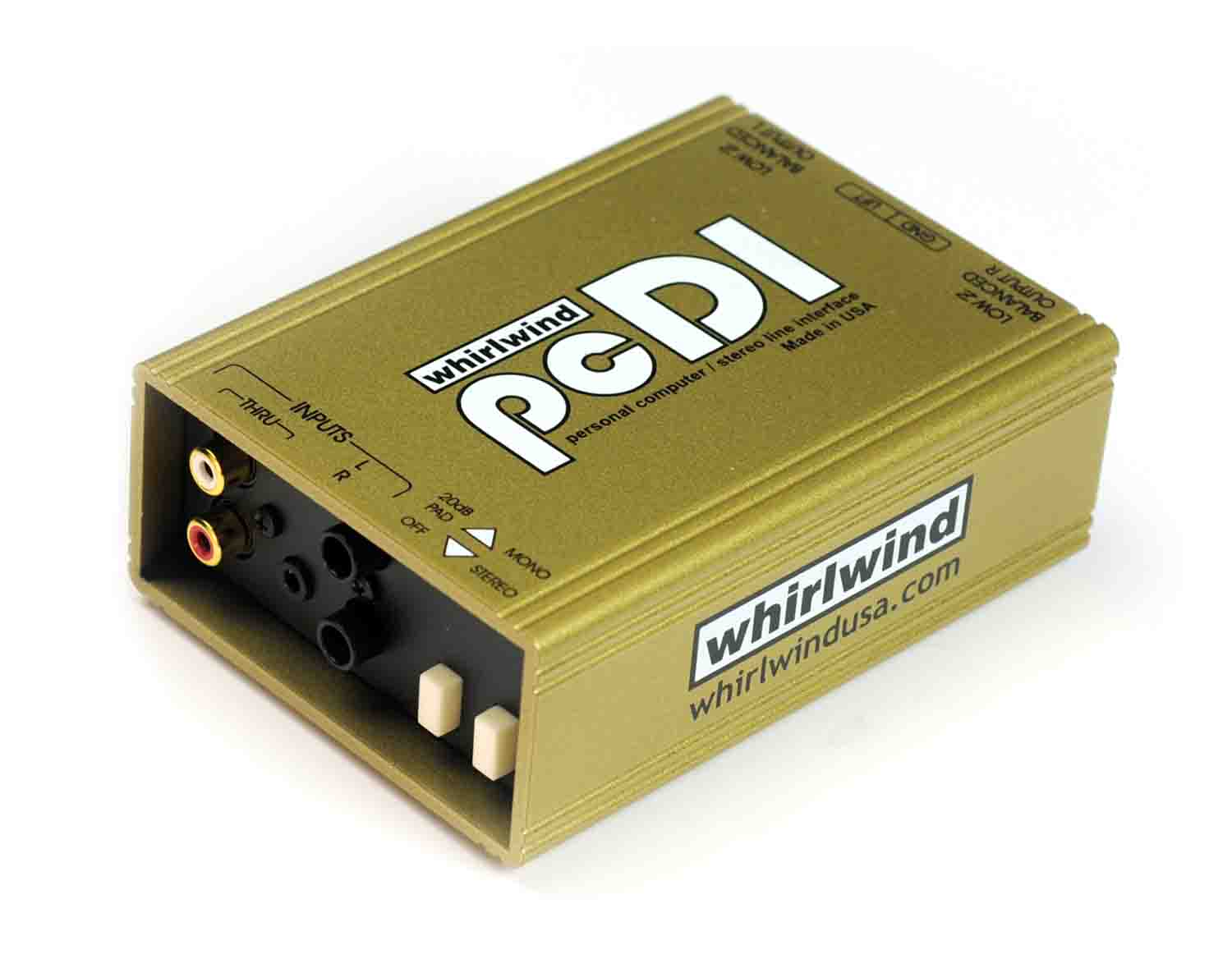 Whirlwind PCDI 2-channel Passive A/V Direct Box - Hollywood DJ