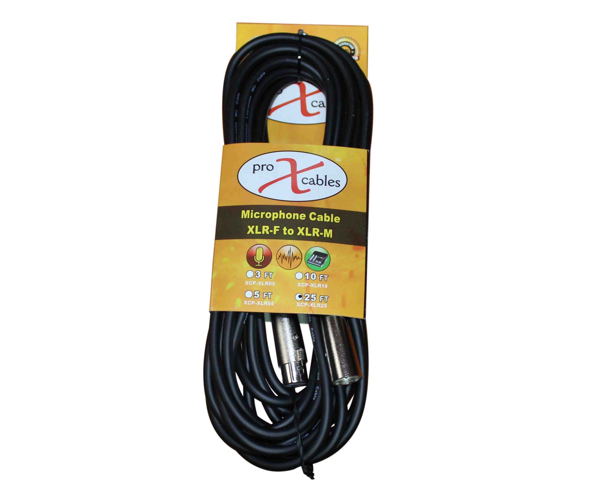 Prox XCP-XLR25 Balanced XLR3-F to XLR3-M Premium Audio Microphone Cable - 25 Feet by ProX Cases