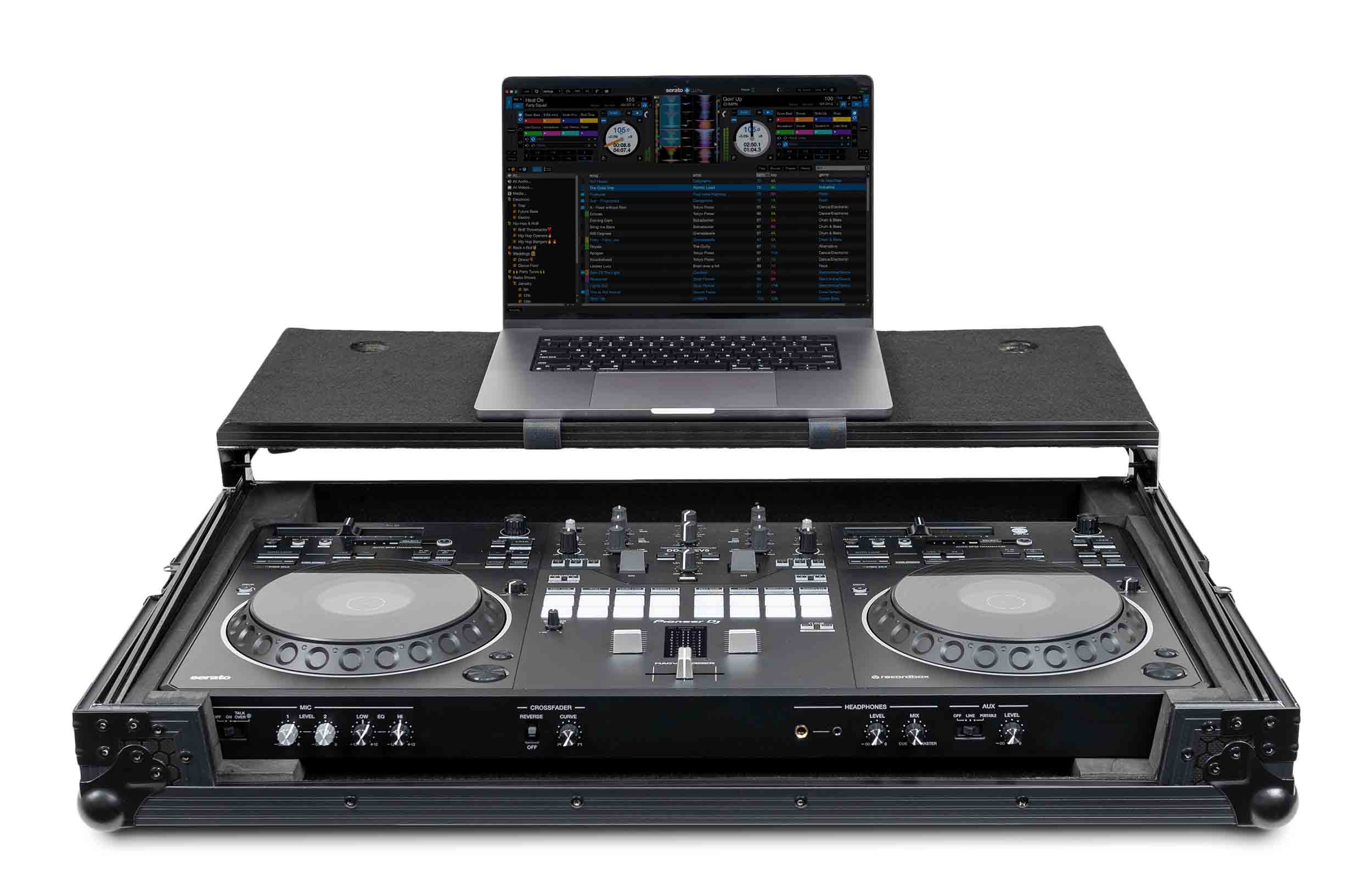 Headliner HL10018, Pitch Black Flight Case for DDJ-REV5 with Laptop Platform Headliner