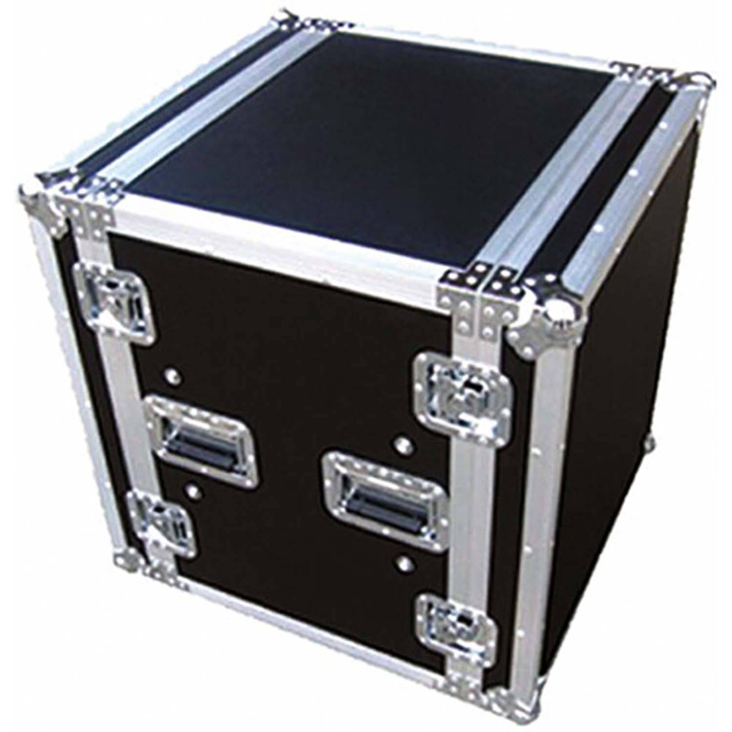 ProX T-10RSP 10U Space Shockproof Amp Rack ATA Flight Case 20 In Depth with 4 Inch Casters - Hollywood DJ