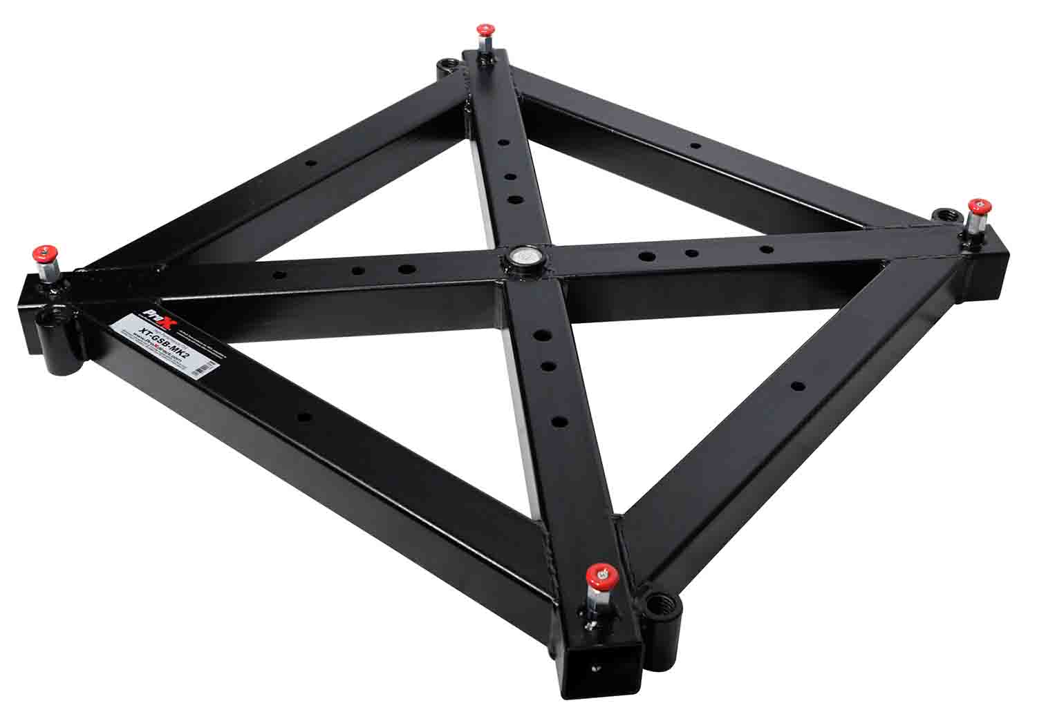 PROX XT-GSB MK3 Universal Vertical Tower Truss Ground Support Base on Wheels with Leveling Jacks for F34, F44 and 12" Bolt truss - Hollywood DJ