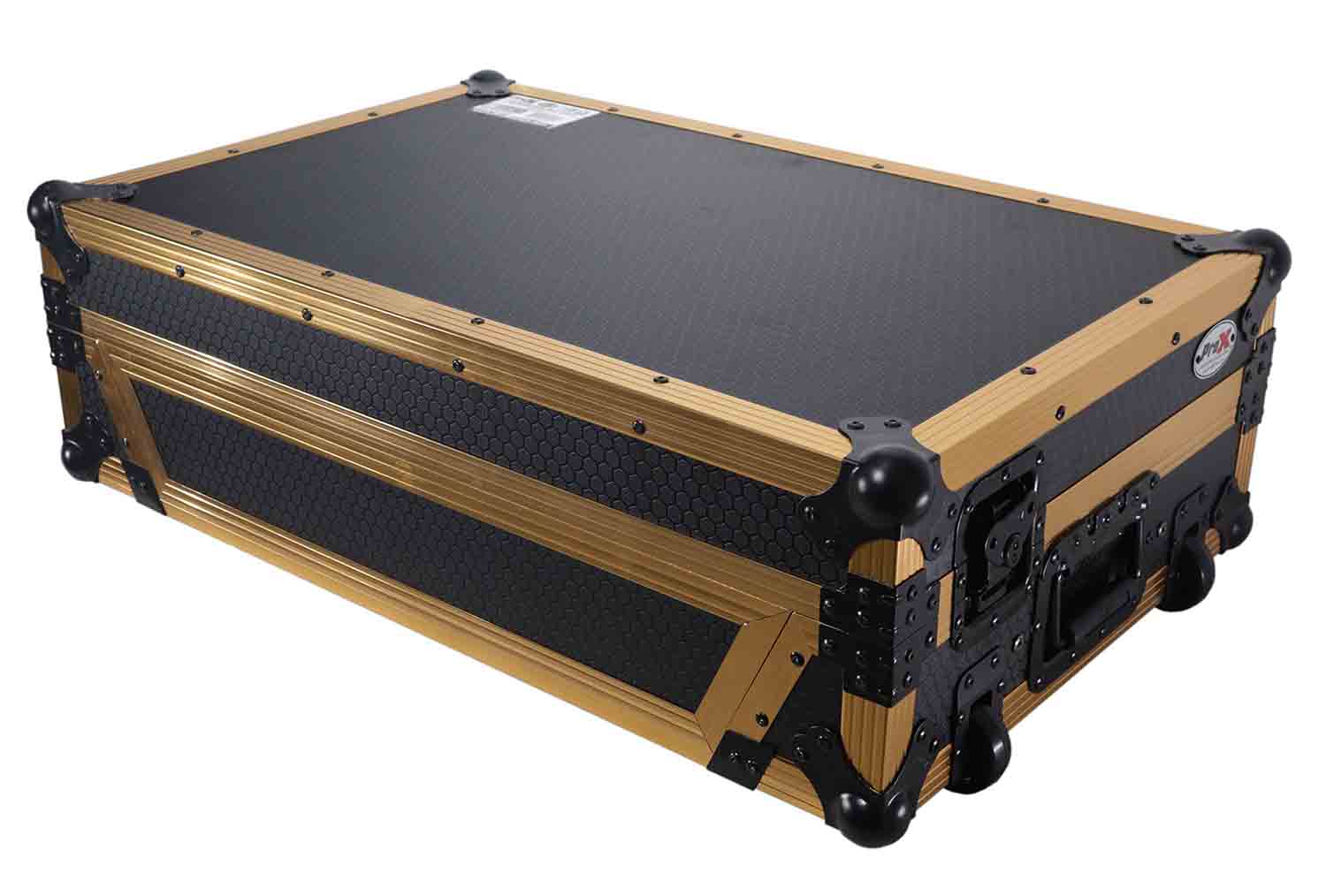 ProX XS-RANEONE W FGLD ATA Flight Style Road Case for RANE ONE DJ Controller with Wheels Limited Edition Gold - Hollywood DJ