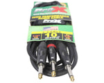 Prox XC-PYP10 1/4" TS-M to Dual 1/4" TS-M High Performance Audio Cable - 10 Feet by ProX Cases