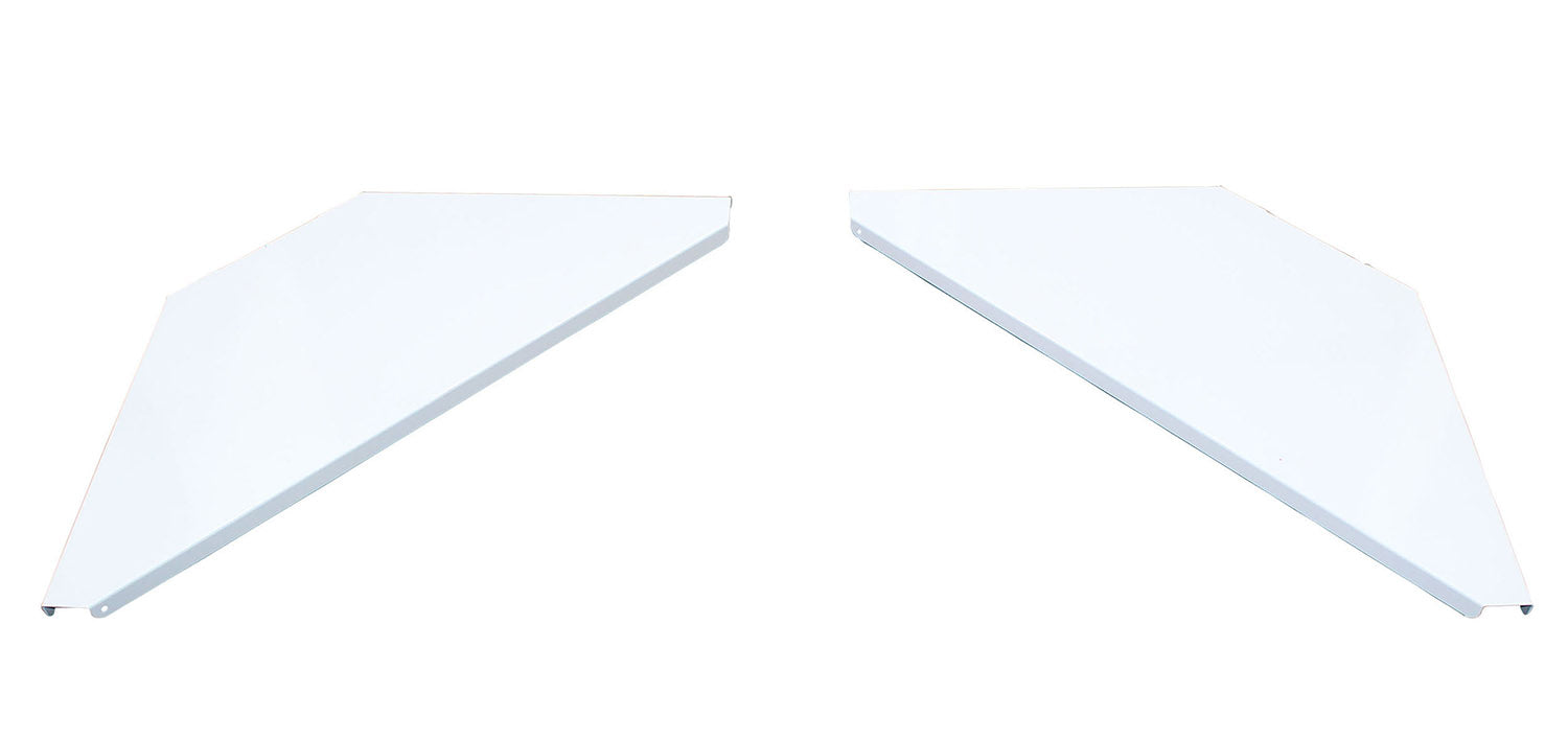 ProX XF-CSW X2, Set of 2 Aluminum Corner Shelves for DJ Facade - White - Hollywood DJ