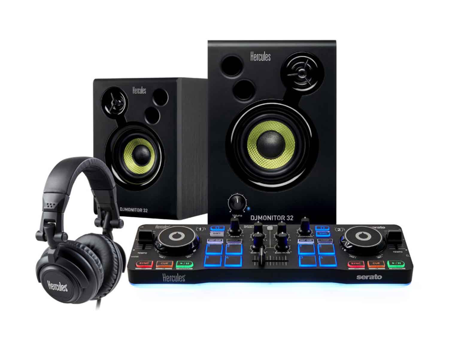 Hercules DJStarter Kit with Controller, Speakers and Headphones - Hollywood DJ
