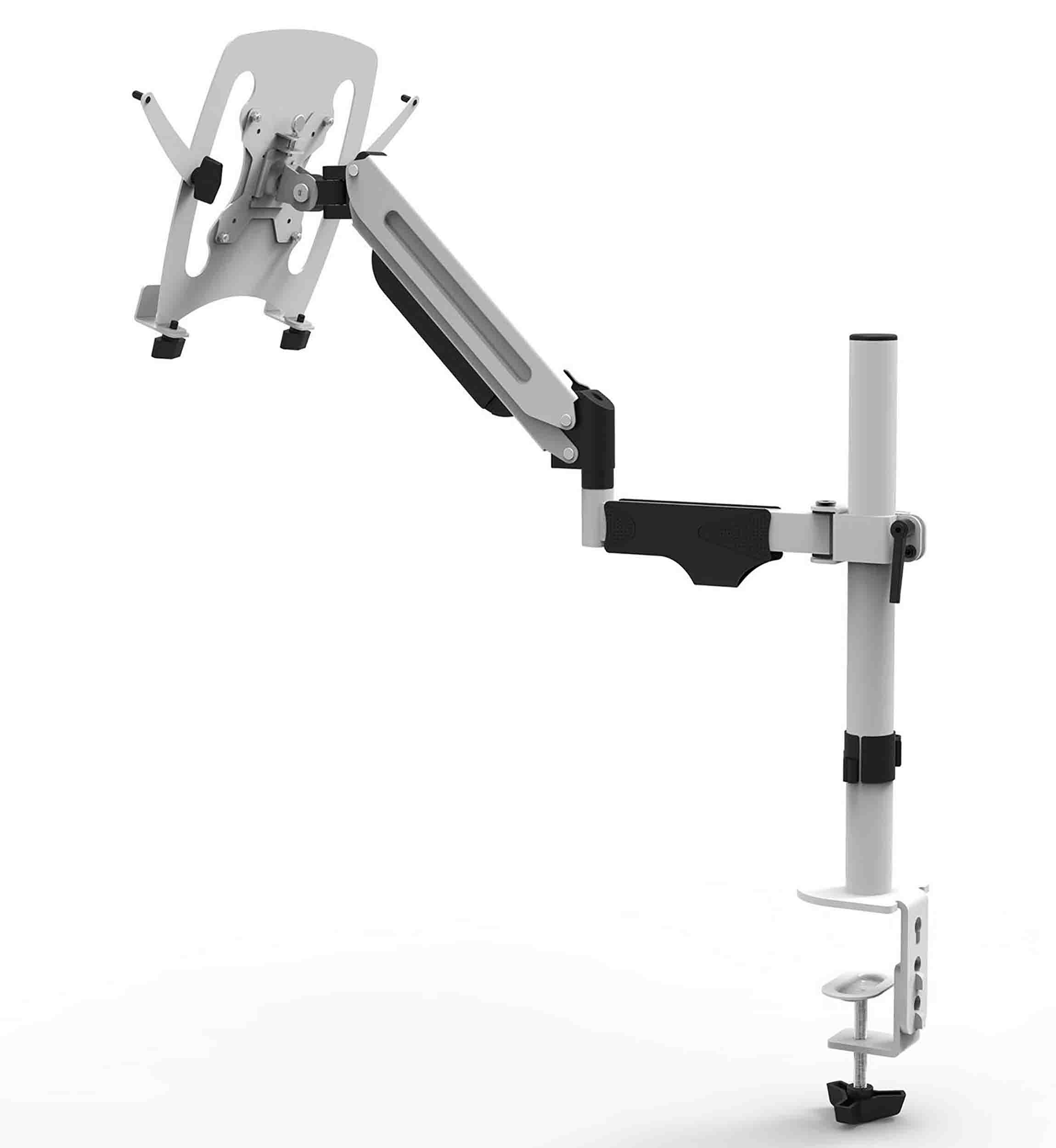 Odyssey LSCT01W Laptop Mount Arm Stand in White - Hollywood DJ