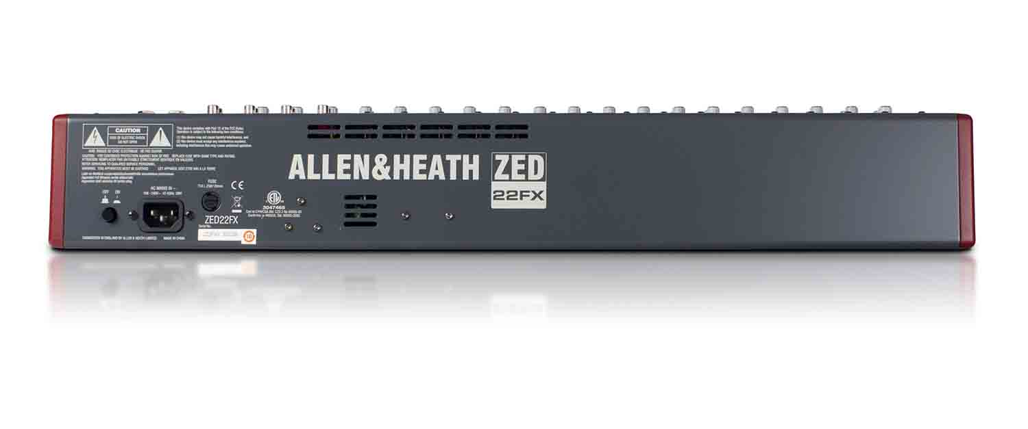 Allen & Heath ZED-22FX Multipurpose Mixer with FX for Live Sound and Recording - Hollywood DJ