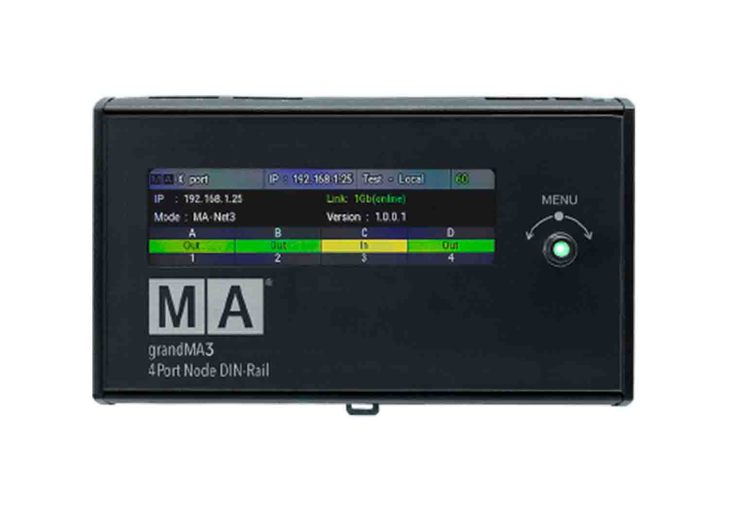 MA Lighting MA4011702 Grandma3 4Port Node DIN-Rail - Hollywood DJ