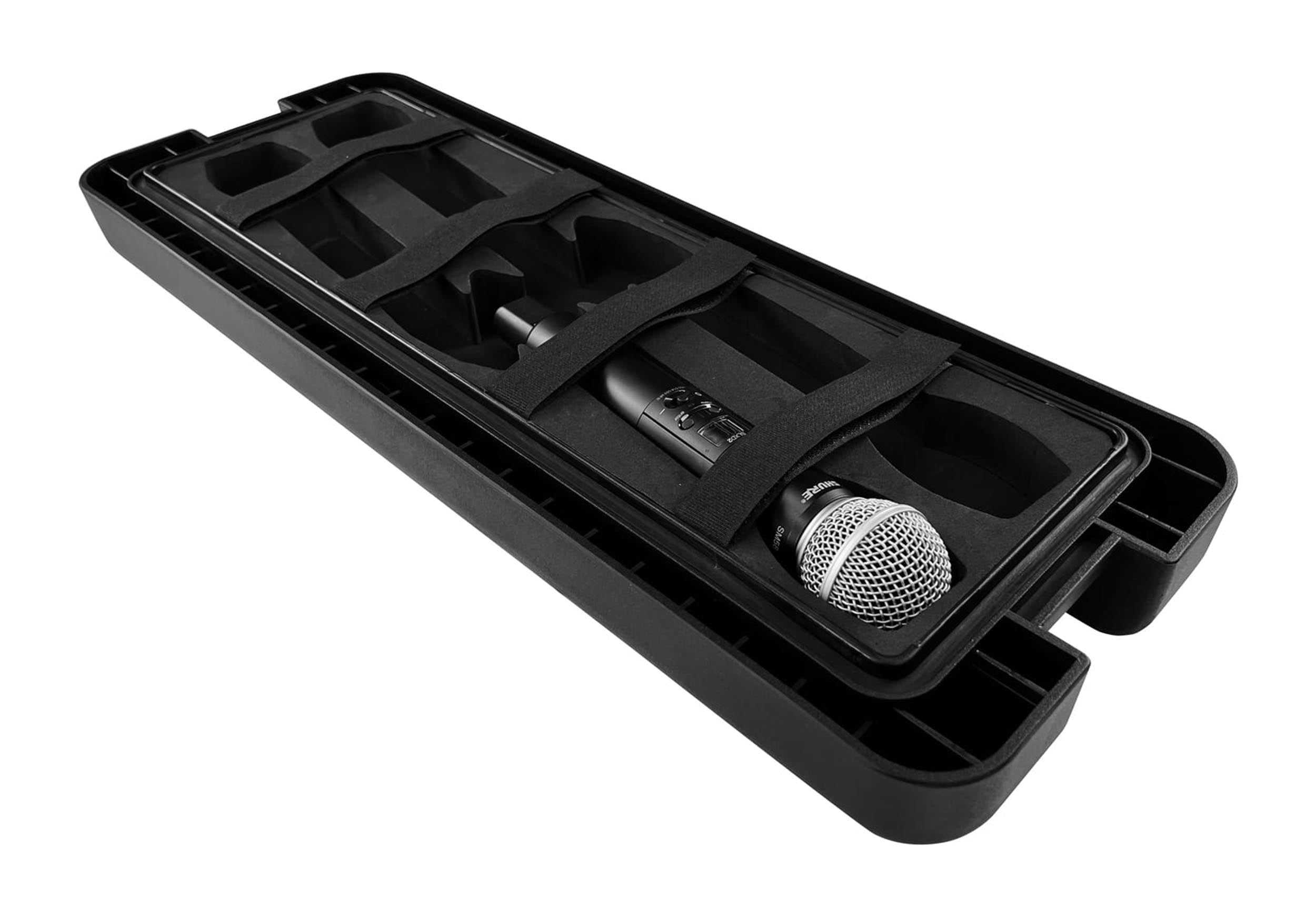 Odyssey VR3XSMIC4ZP, Watertight 3U XS Rack Case with 4 Microphone Compartments Odyssey