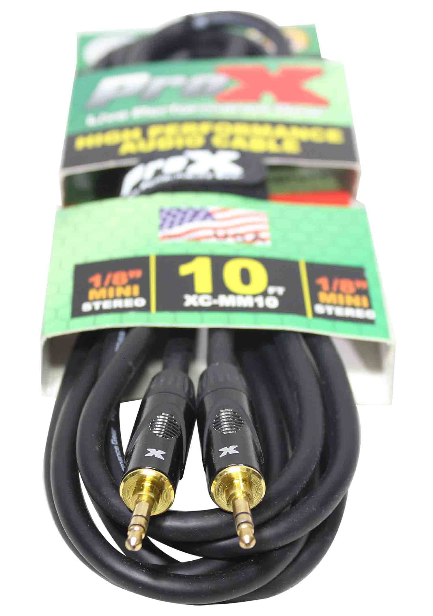 Prox XC-MM10 Balanced TRS-M Mini 1/8" to TRS-M Mini 1/8" High Performance Audio Cable - 10 Feet - Hollywood DJ
