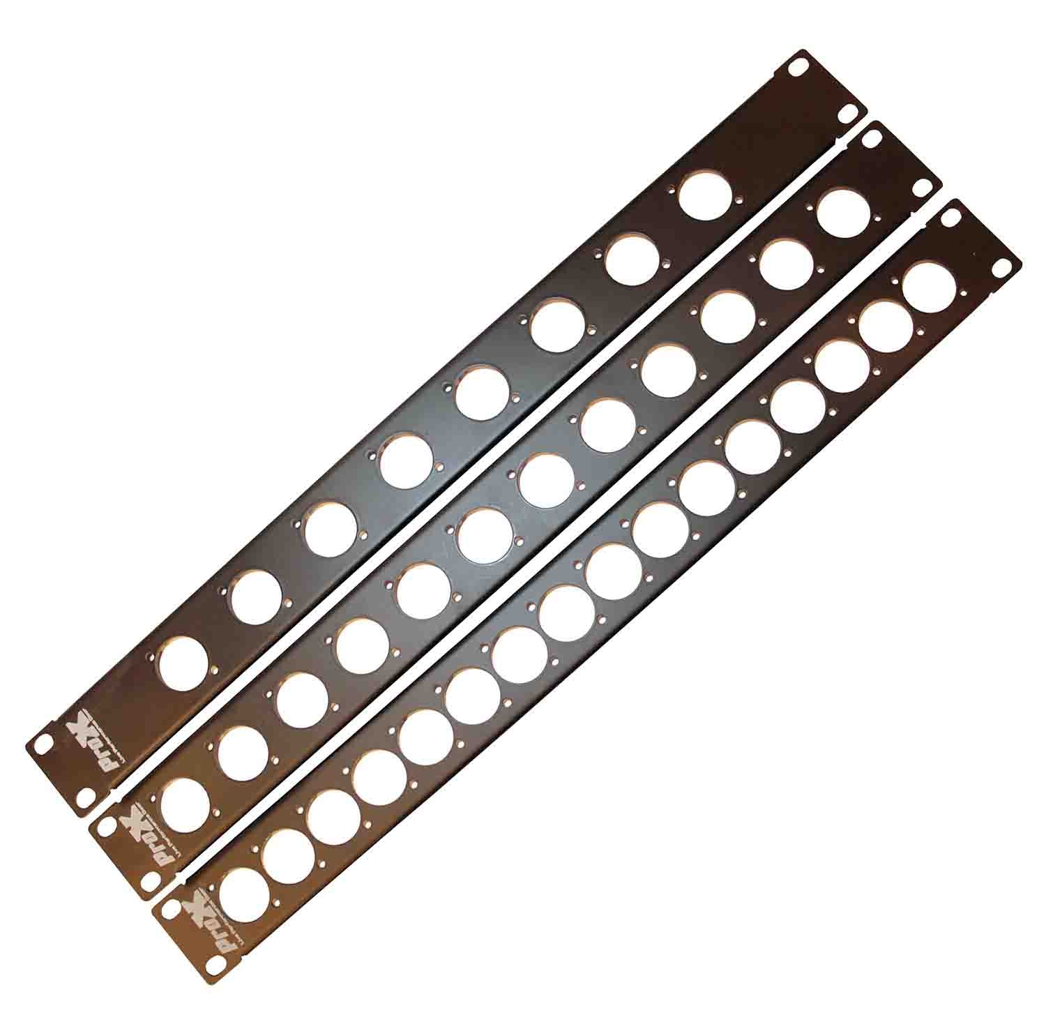 ProX T-1U12XLR 1U Rack Panel Punched for 12 XLR, speakON or powerCON Connectors - Hollywood DJ