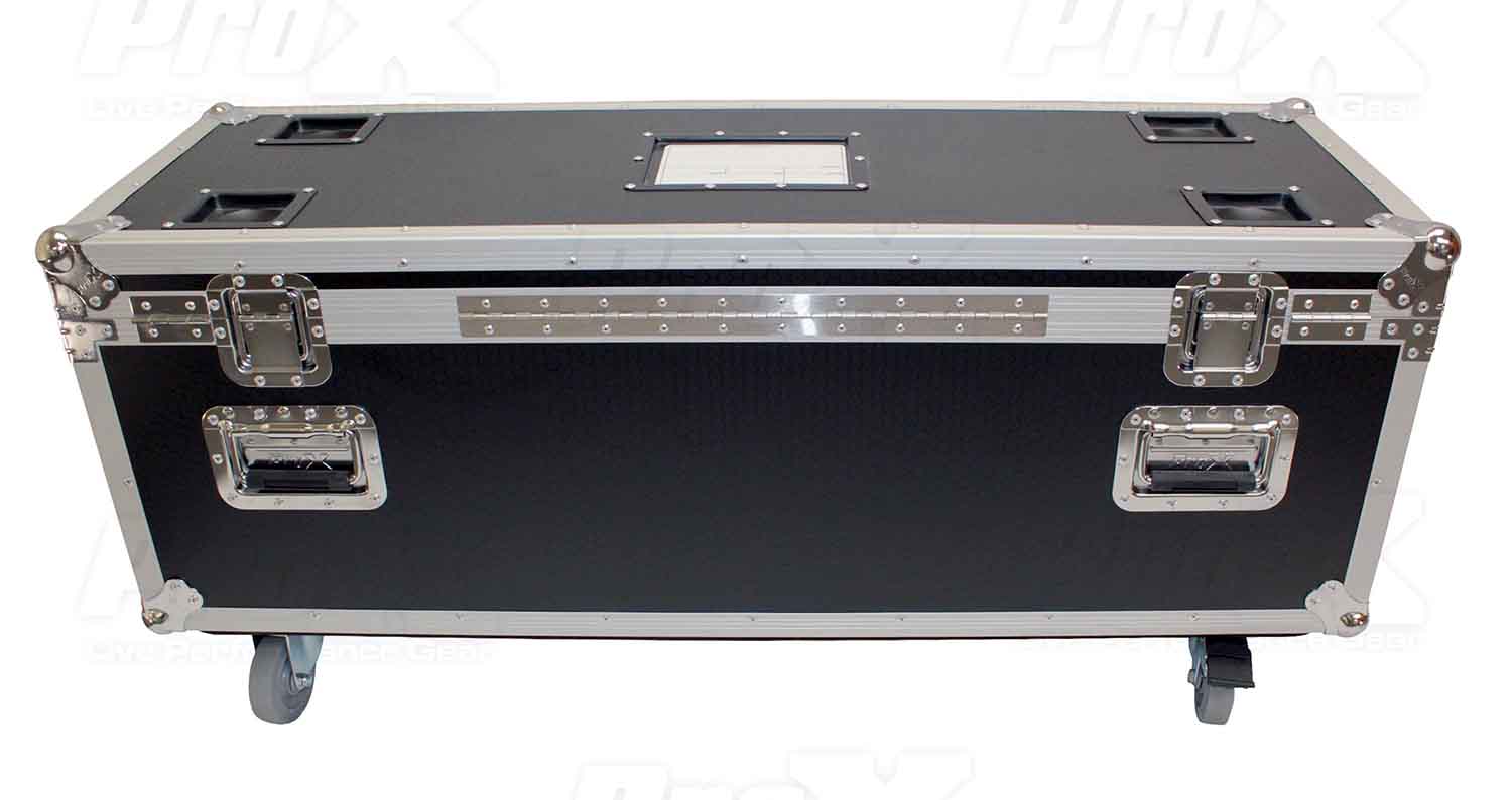 ProX XS-UTL10W Utility Storage Case with 4X 4 Wheels - Silver on Black - Hollywood DJ