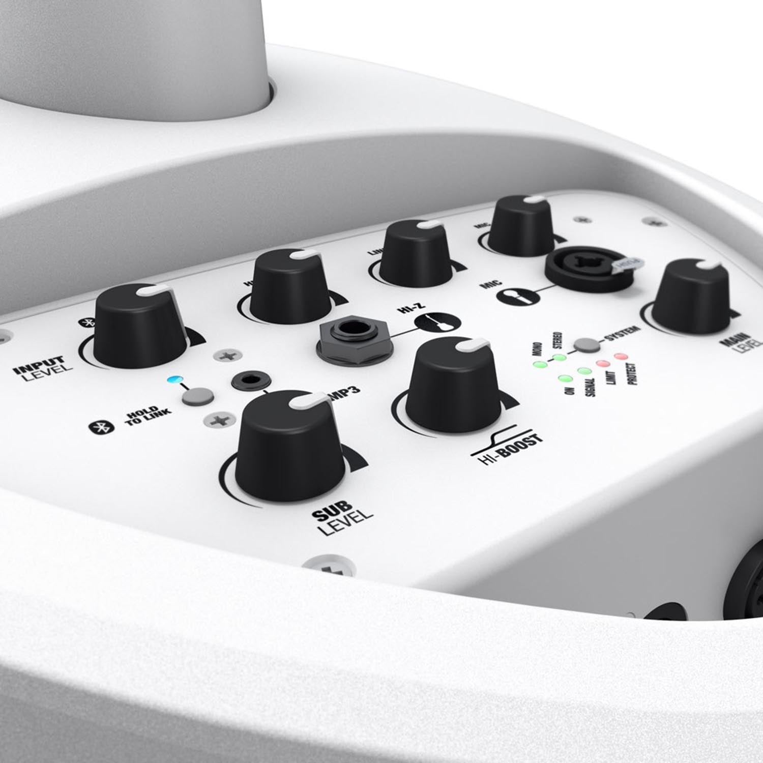 LD System MAUI 5 GO W, Ultra Portable Battery Operated Column PA System - White - Hollywood DJ