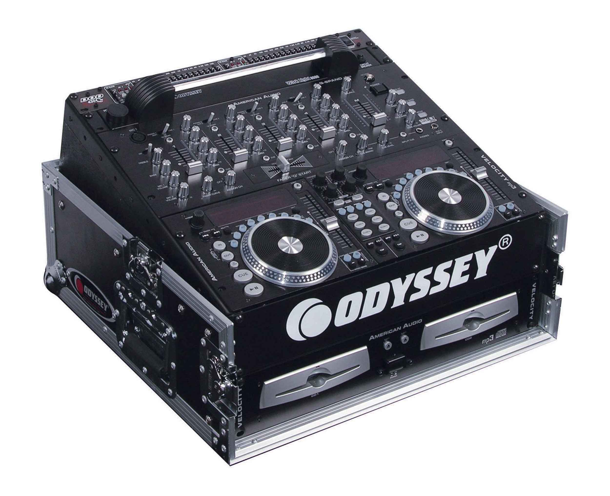 Odyssey FZ1002 10U Top Slanted 2U Vertical Pro Combo Rack - Hollywood DJ
