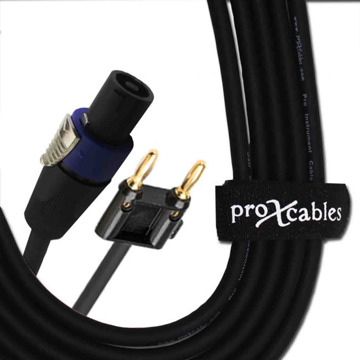 ProX XC-SB100, 12 AWG SpeakOn to Banana High Performance Speaker Cable - 100 Feet - Hollywood DJ