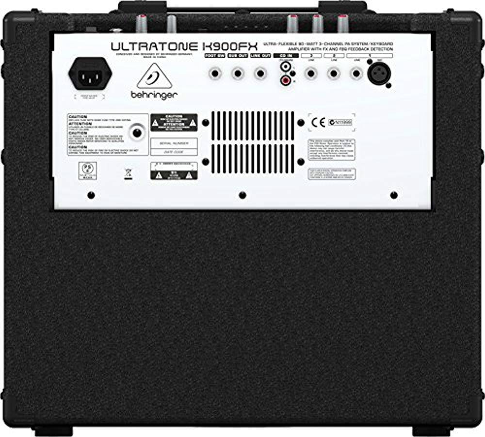 Behringer K900FX, 90W 3-Channel PA System W/Keyboard Amplifier and Feedback Detection - Hollywood DJ