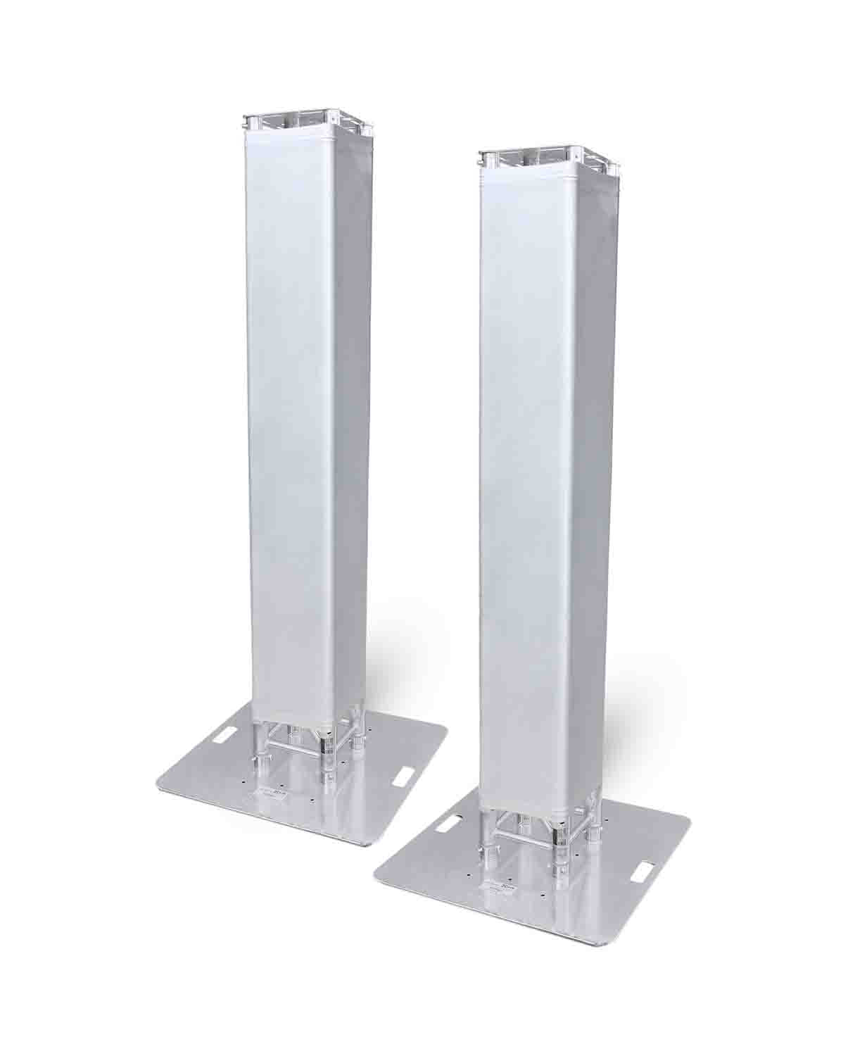 ProX KT-SQ820TOTEMTCX2 K-Truss 8.20 Lightweight Square Truss Totem Full Package Includes White Scrim - Hollywood DJ