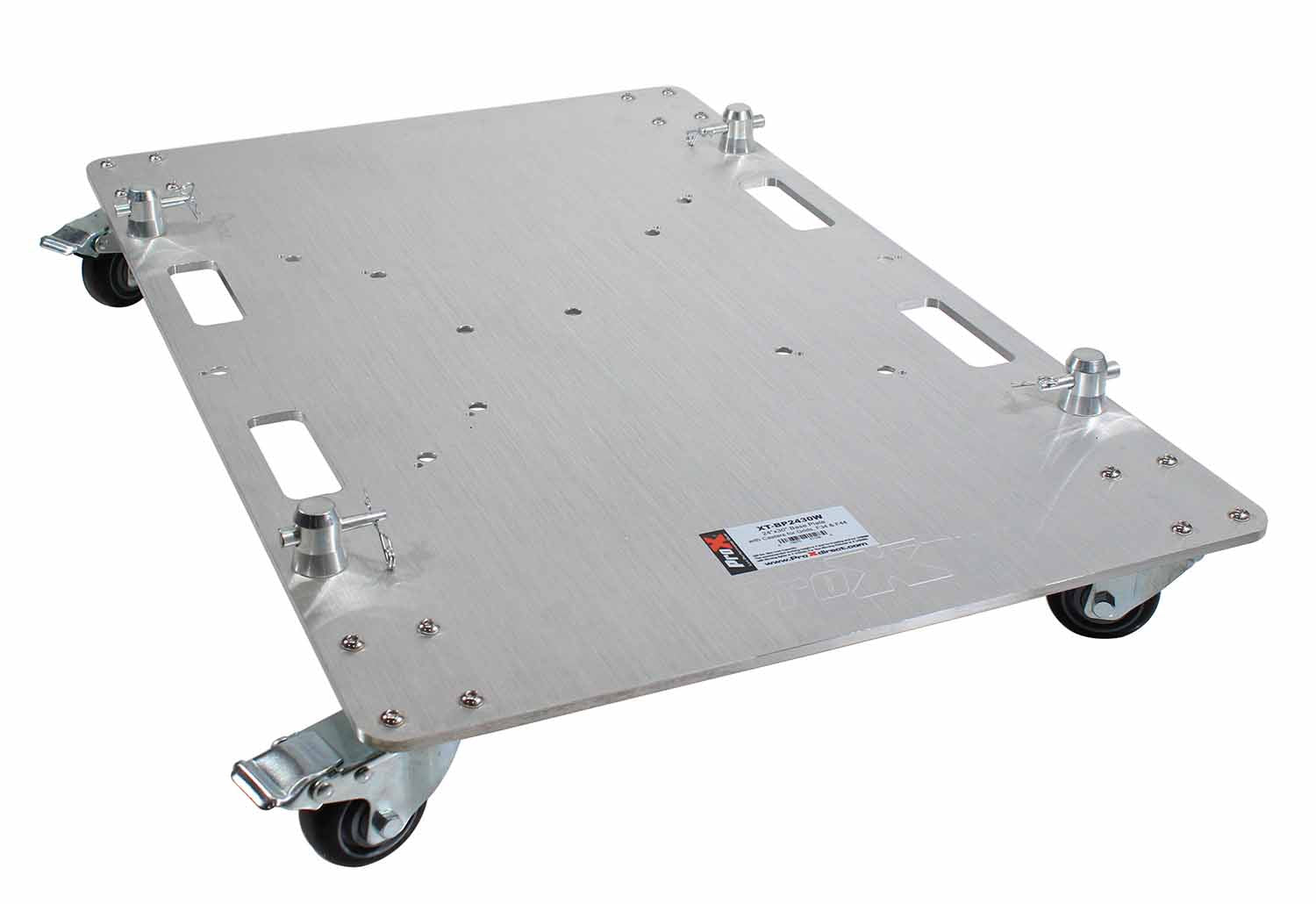 ProX XT-BP2430W Rolling Aluminum Base With 4 - 3 Inch Locking Casters - 24" x 30" - Hollywood DJ