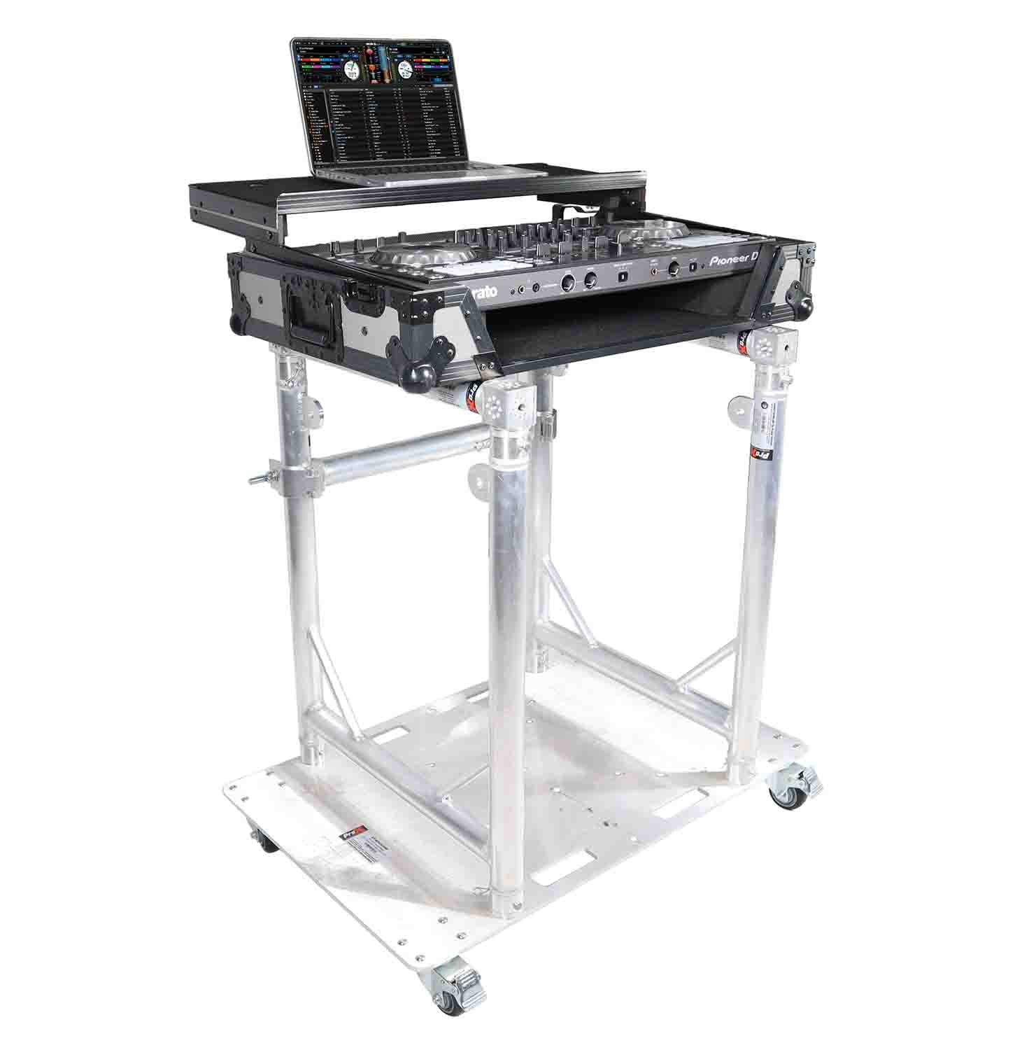 ProX XT-MMDJTV01, Modular Mobile Media DJ Station Booth for ProX XT-GRU Rapid Grid Modular System - Hollywood DJ