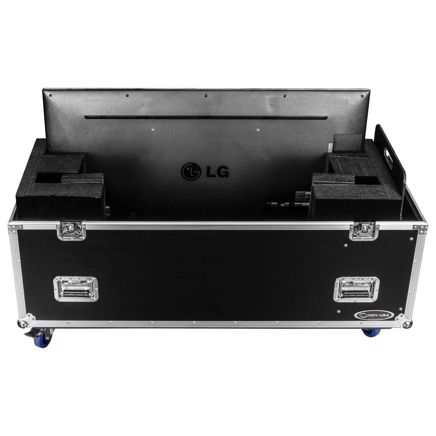 Odyssey FZ2FSM50W Dual 50-58″ Flat Screen Monitor Case With Casters - Hollywood DJ