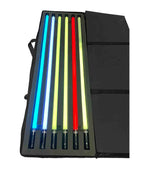 RevoSpin RGB Tube Bar Lights Set Of 6 Plus Travel Bag - Hollywood DJ