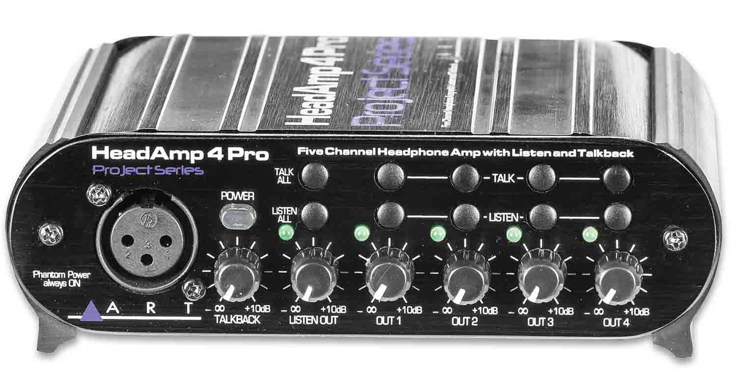 Art HeadAmp4Pro 5 Channel Headphone Amplifier with Talkback - Hollywood DJ
