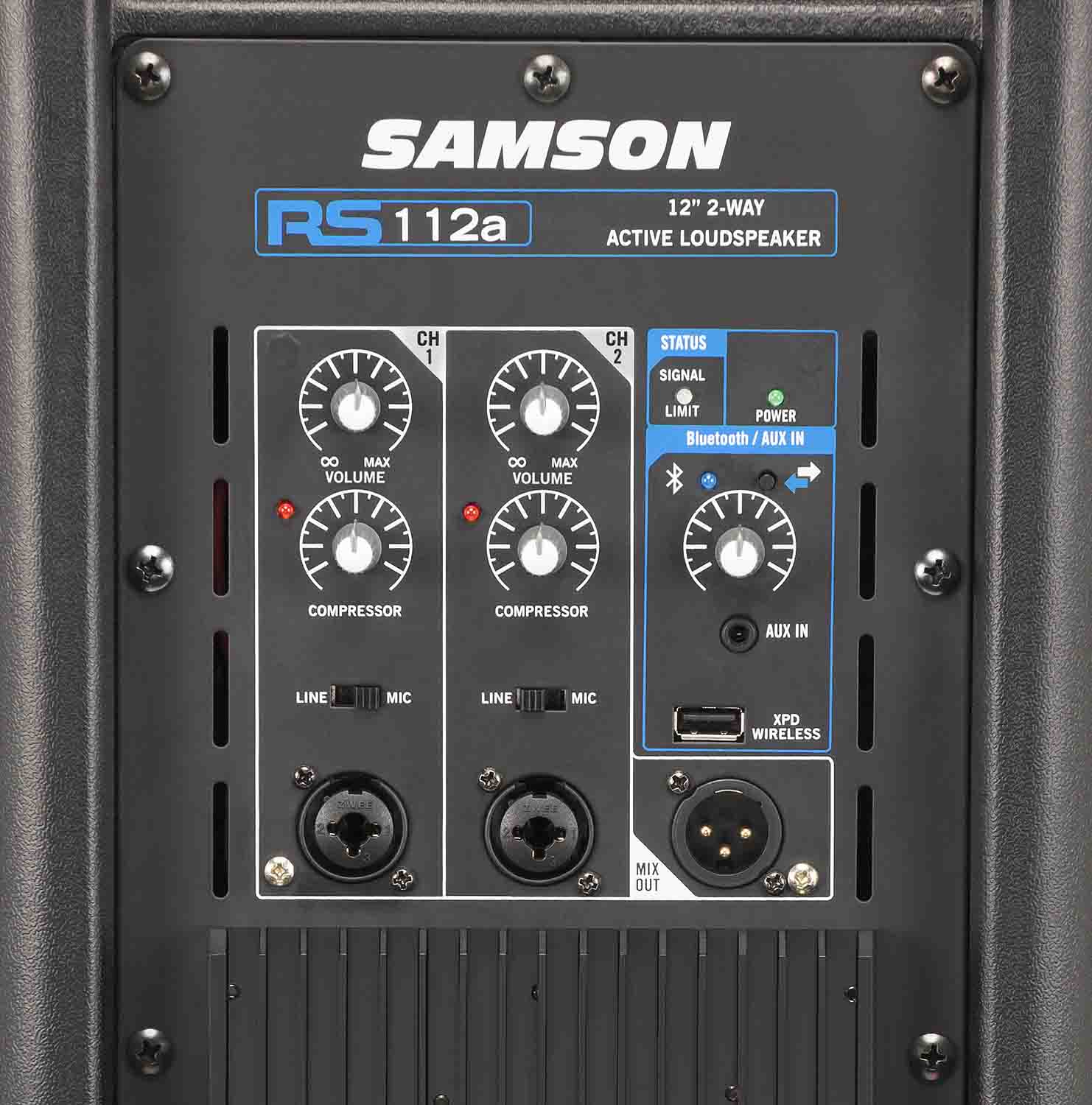 Samson RS112A 400W 2-Way Active Loudspeaker with Bluetooth - 12 Inch - Hollywood DJ