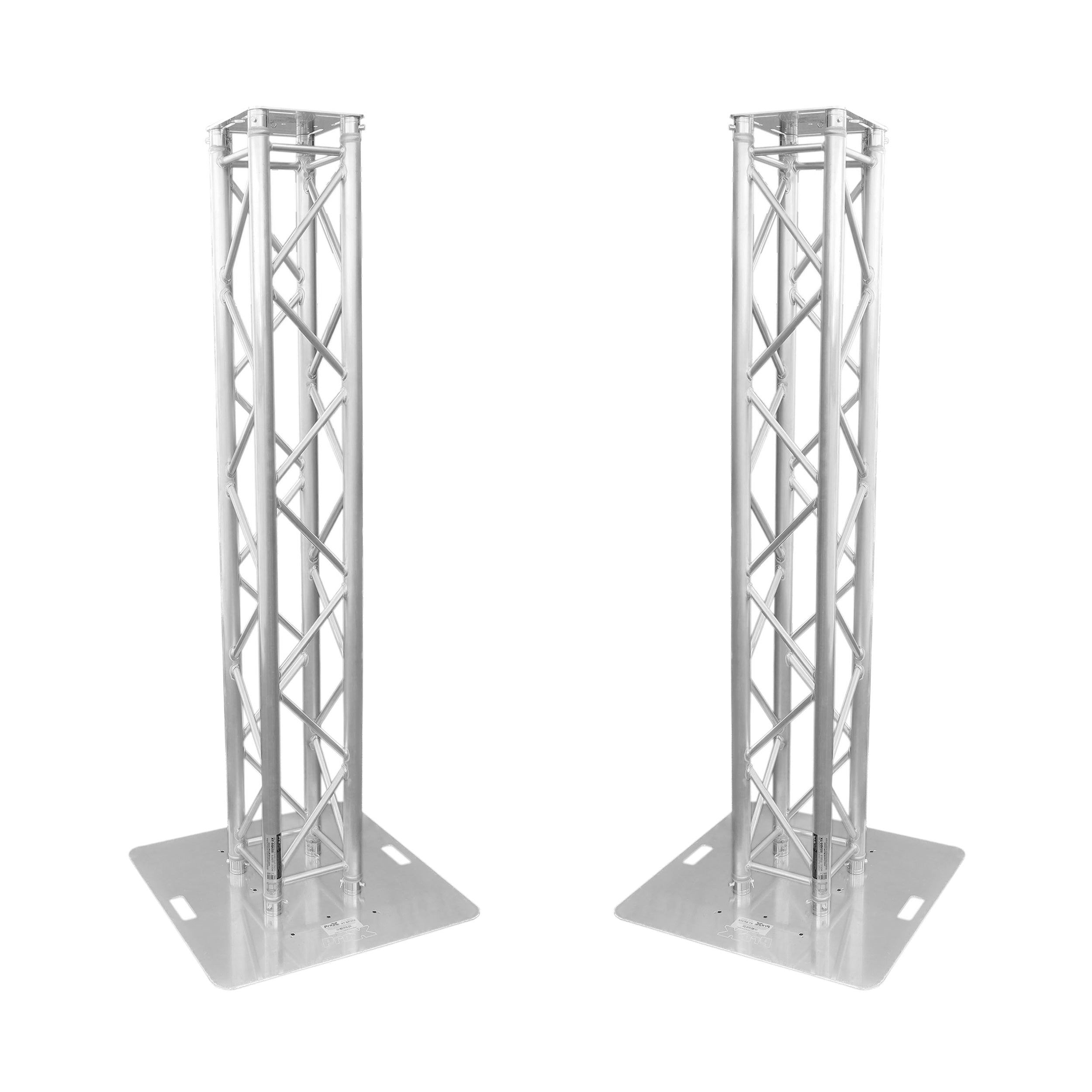 ProX KT-SQ656TOTEMTCX2, K-Truss 6.56 Lightweight Square Truss Totem Full Package Includes White Scrim, Top Plate and Base Plate ProX Cases