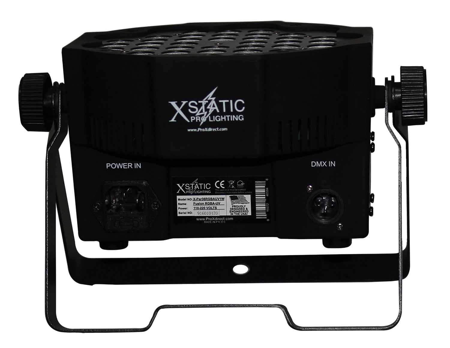 ProX X-PAR36RGBAUV-1W IRC, Fusion RGBA UV Par 36x 1W LED Slim Par fixture Black Housing - Hollywood DJ