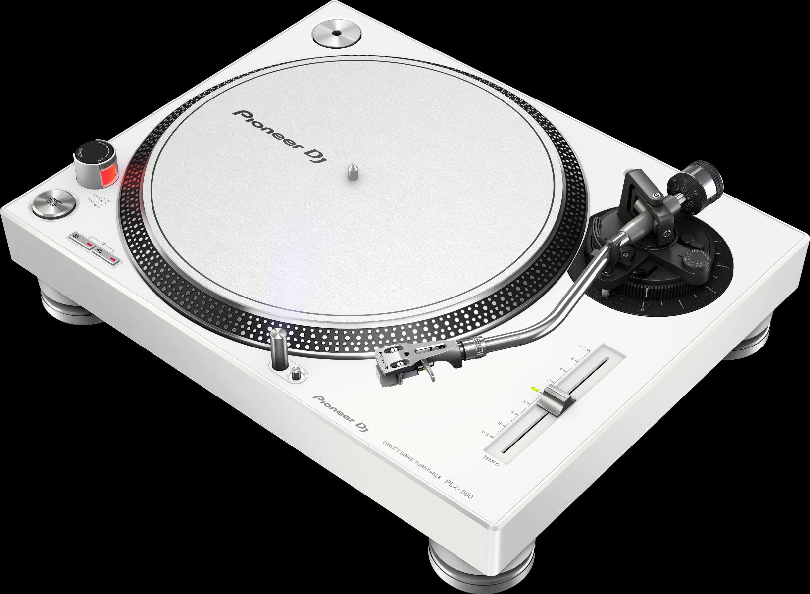 Open BoX:Pioneer DJ PLX-500W High Torque Direct Drive Turntable (White) | Open Box - Hollywood DJ