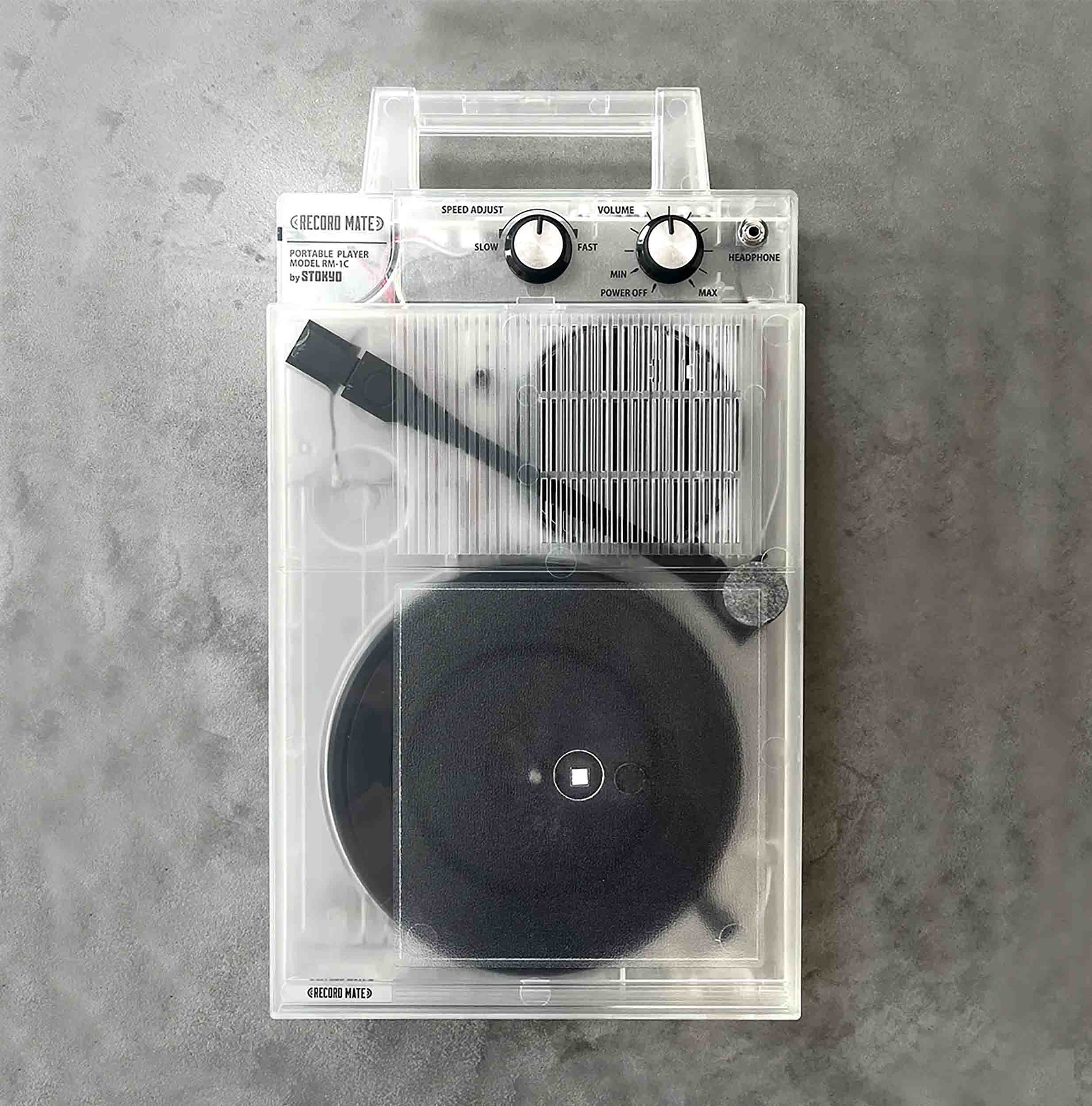 Stokyo RM-1C Record Mate Portable Record Player - Clear Edition - Hollywood DJ