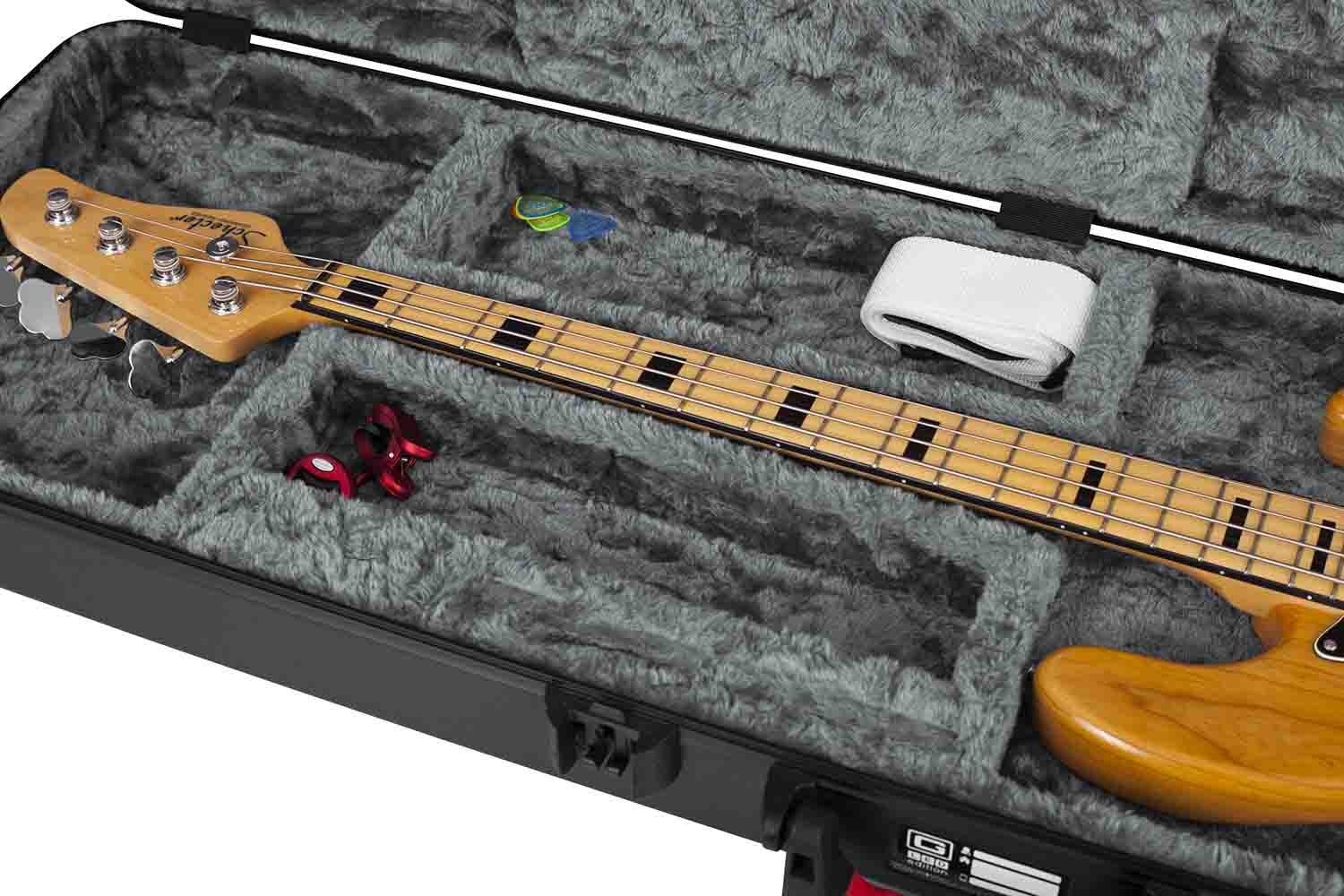Gator Cases GTSA-GTRBASS-LED Guitar Case for Bass Guitars - LED Edition - Hollywood DJ