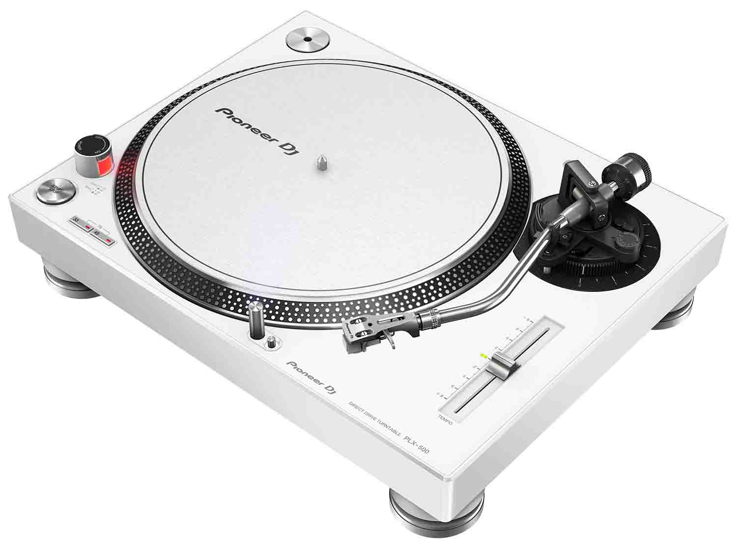 Pioneer DJ PLX-500 Direct Drive Turntable - White - Hollywood DJ
