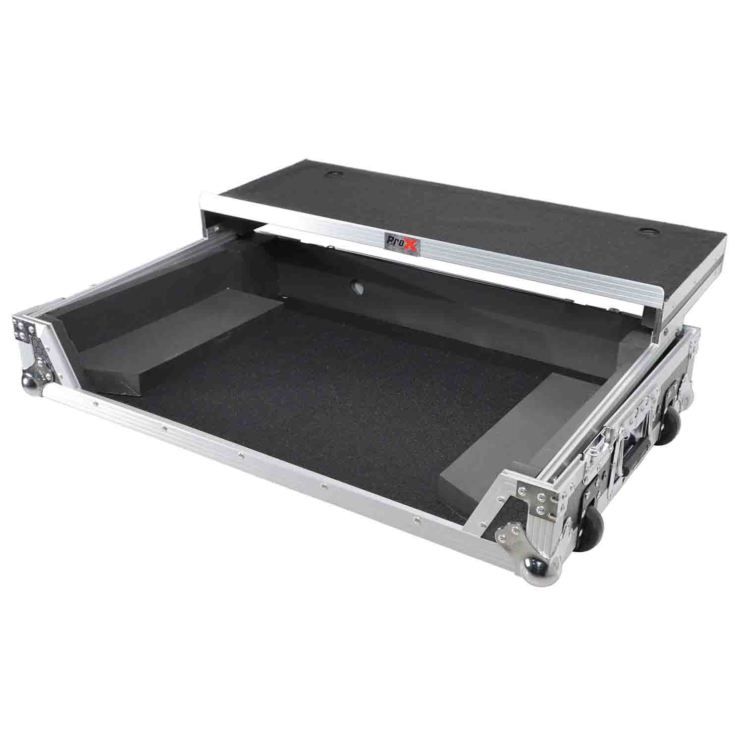 ProX XS-DDJREV7WLT DJ Flight Case for Pioneer DDJ-REV7 DJ Controller with Sliding Laptop Shelf and Wheels - Hollywood DJ