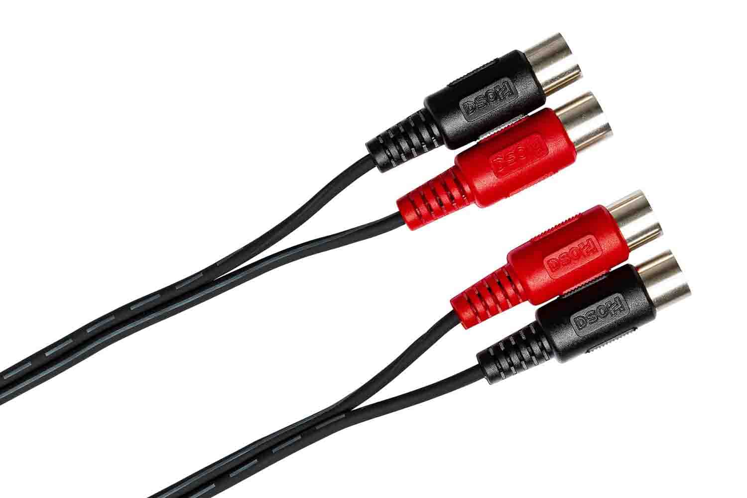 Hosa MID-203 Dual MIDI Cable, Dual 5-pin DIN to Same – 3 Meter - Hollywood DJ