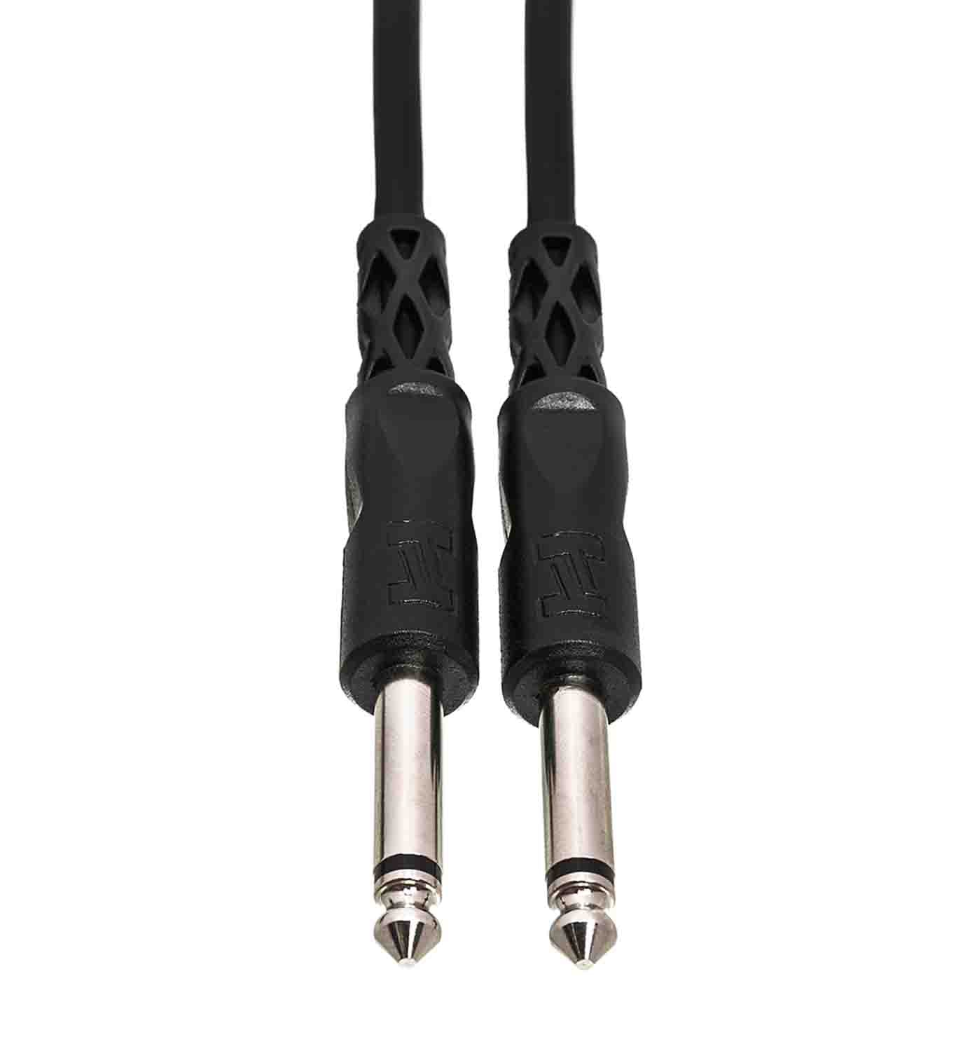 Hosa CPP-115, 1/4" TS Male to Same Unbalanced Interconnect Cable - 15 Feet - Hollywood DJ