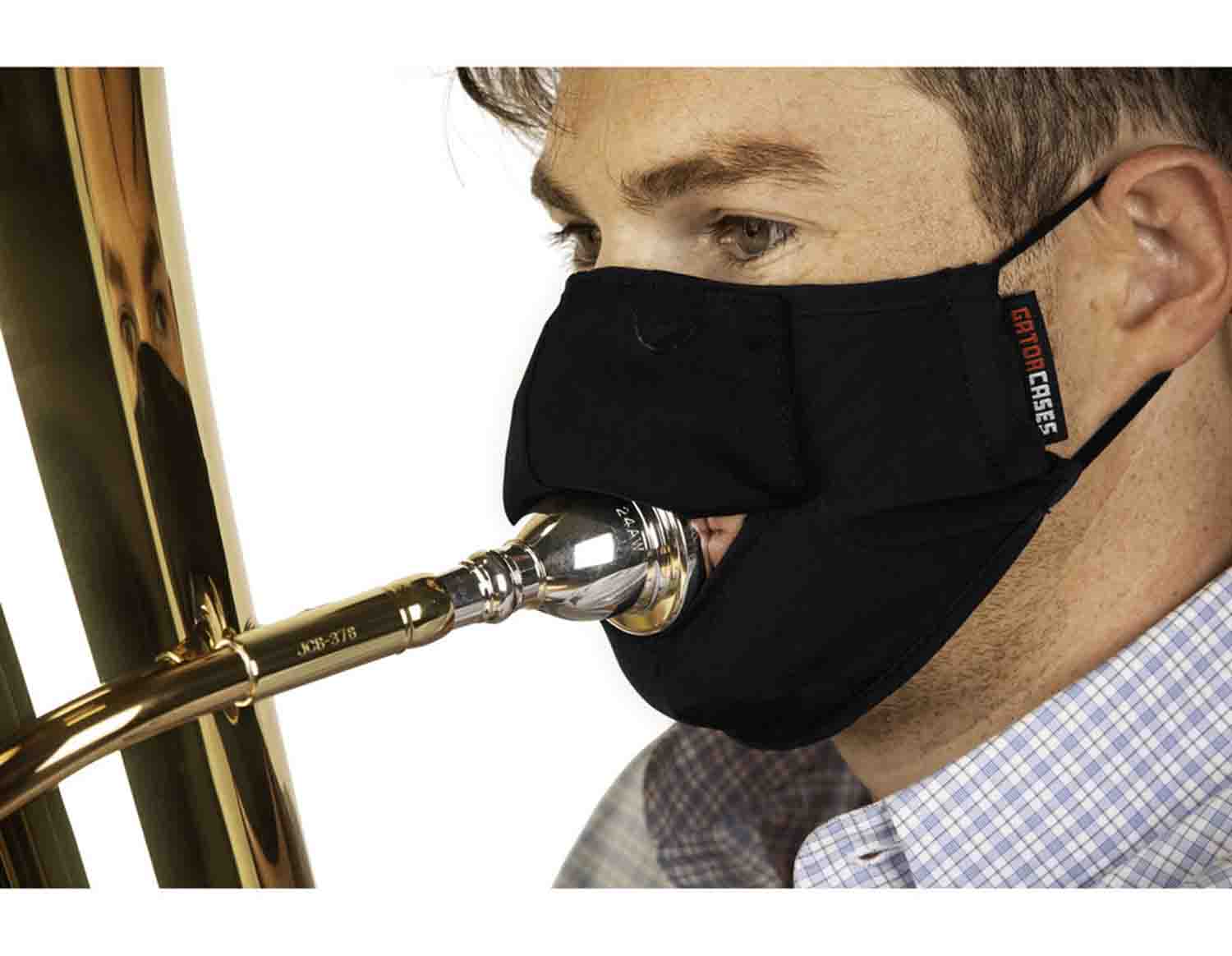 Gator Cases GBOM-MEDIUMBK Medium Wind Instrument Face Mask - Hollywood DJ