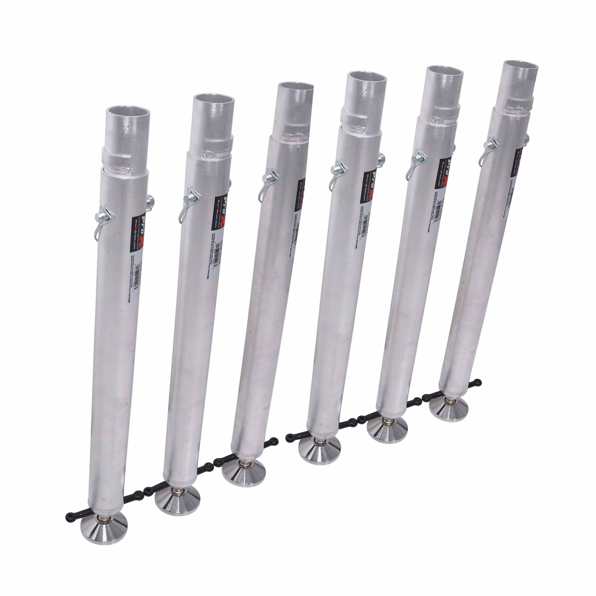 ProX XSQ-2848X6, Set of Six StageQ Platform Telescoping Legs 28-to-48-Inch Height Adjustable Legs Only by ProX Cases