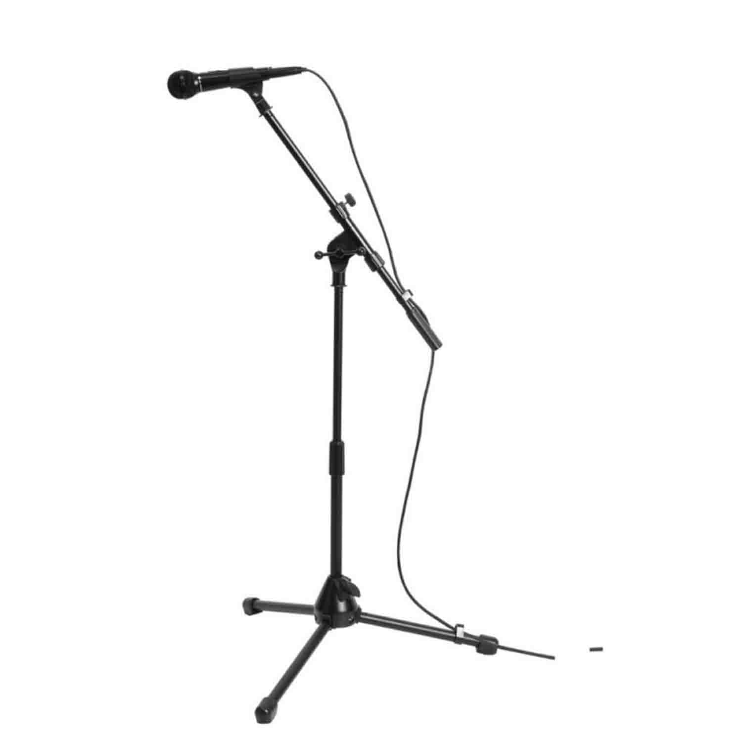 On Stage MS7411B Drum/Amp Tripod Mic Stand with Boom - Hollywood DJ
