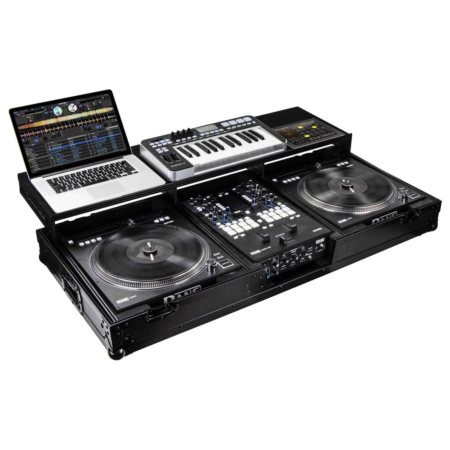 Odyssey FZGSPRA1272WBL, DJ Coffin Case For Rane Seventy-Two and Rane Twelve Remixer - Black - Hollywood DJ