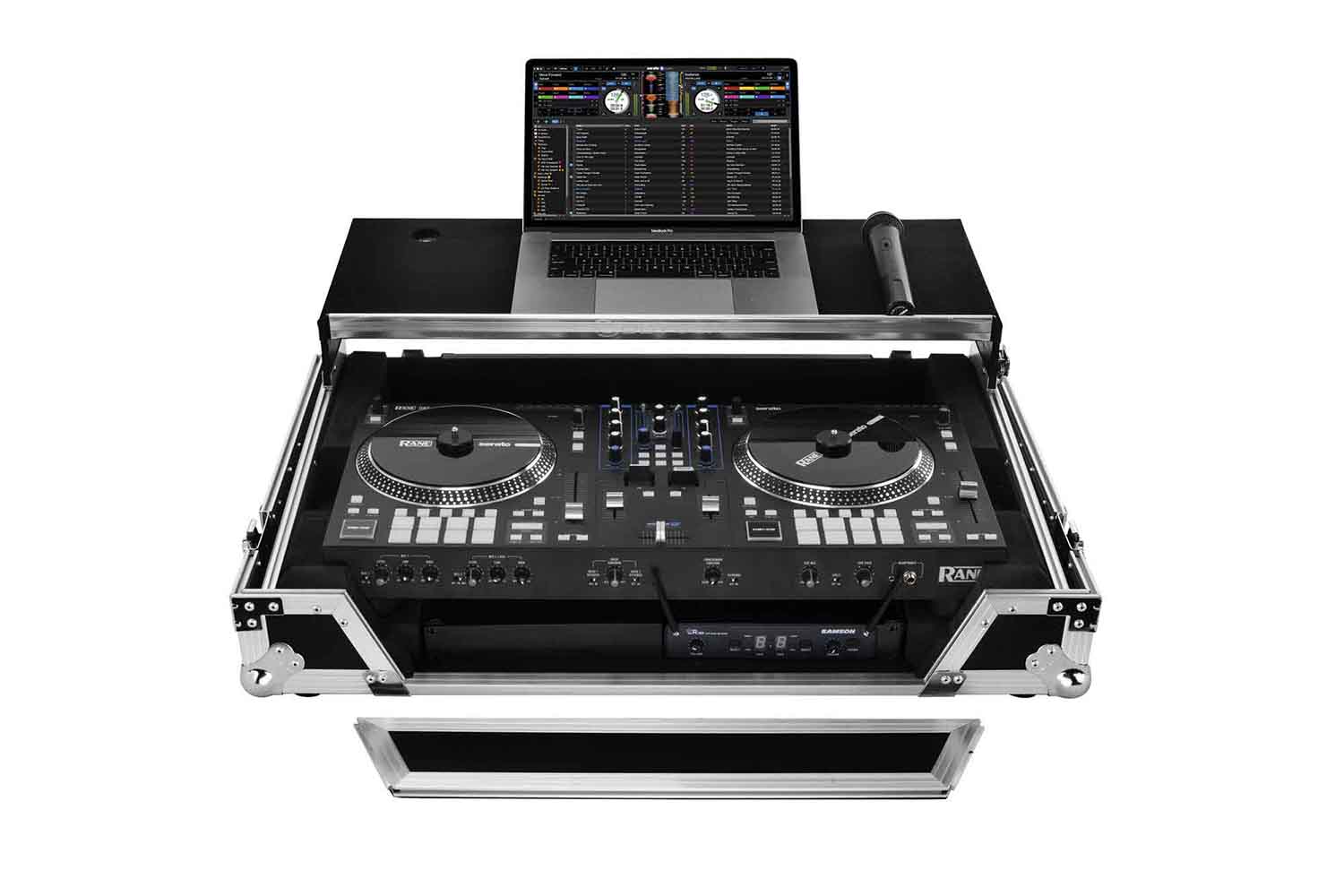 Odyssey FZGSRANEONEW1 DJ Flight Case for Rane One with 1U Rack Space and Glide Platform - Hollywood DJ