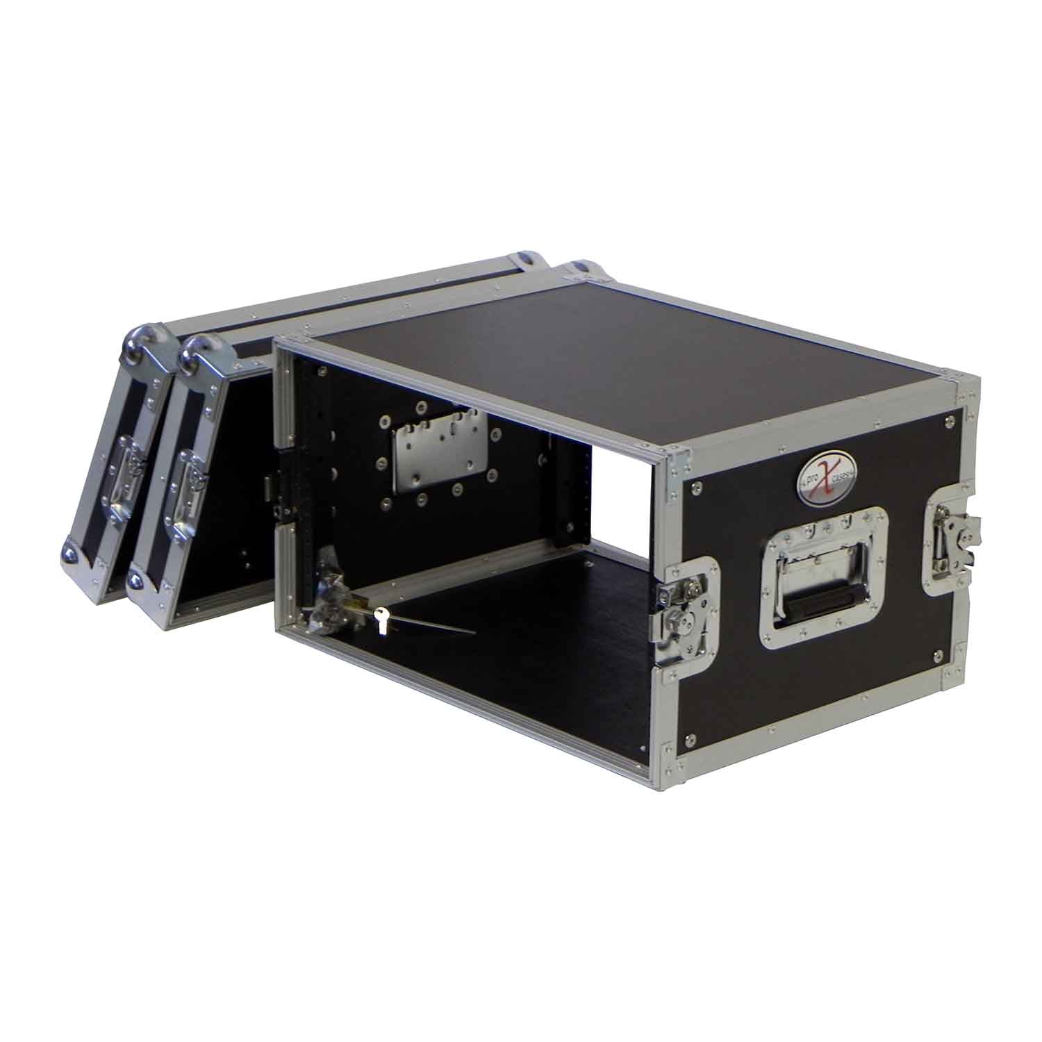 ProX Cases X-6UE Effects Rack Case with 6U Deluxe 14" Deep 19" Width - Hollywood DJ