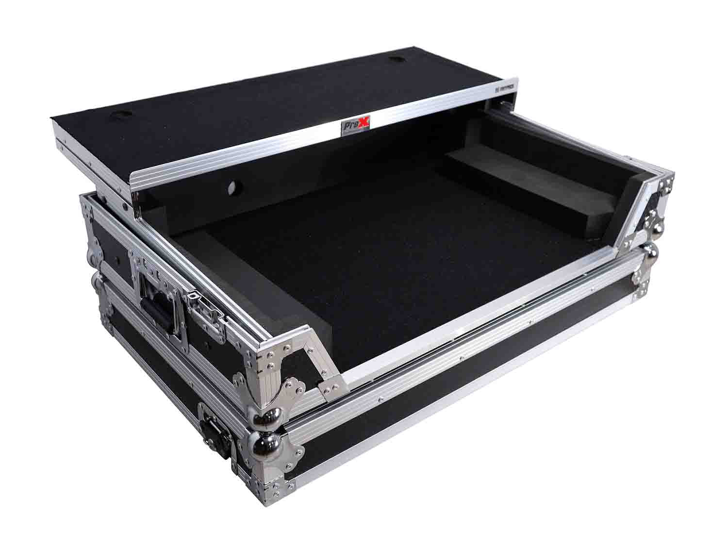 ProX XS-DDJFLX10 WLT Flight Style Road Case fPioneer DDJ-FLX10 DJ Controller with Laptop Shelf - Hollywood DJ