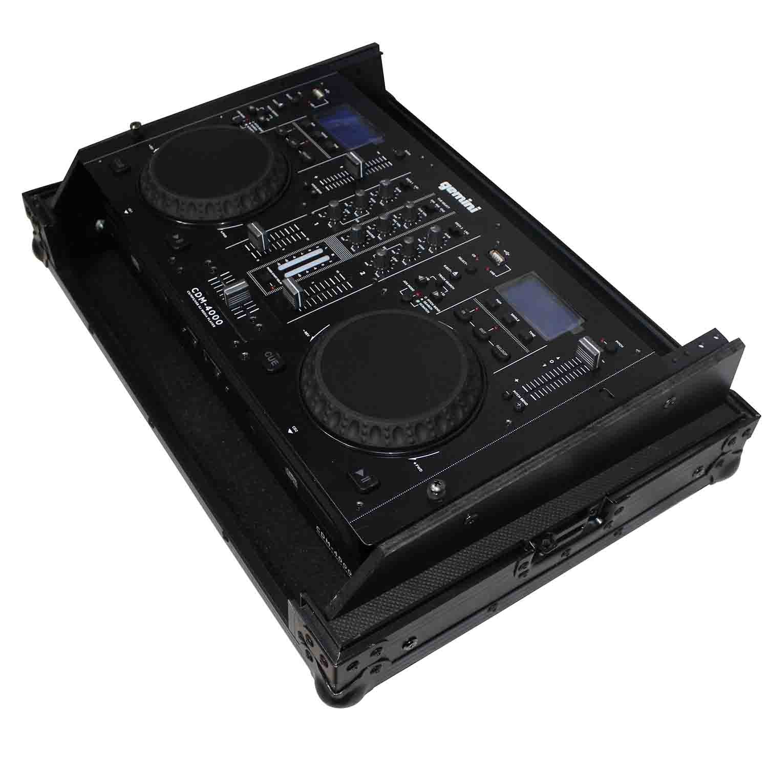 ProX X-19MIX7UBL DJ Flight Case For Gemini CDM-4000 19" Mixer W-7U Slant Rack Mount - Hollywood DJ